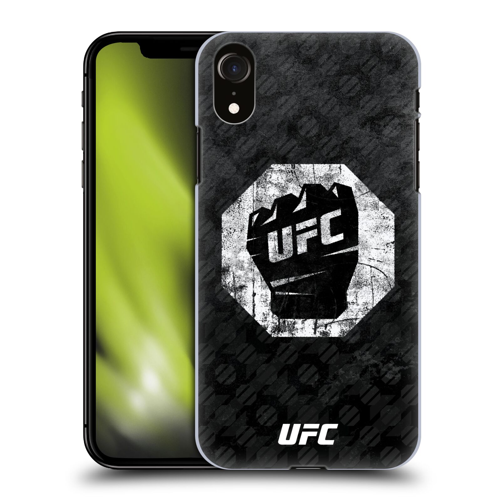 Obal na mobil Apple Iphone XR - HEAD CASE - UFC - Logo rukavice