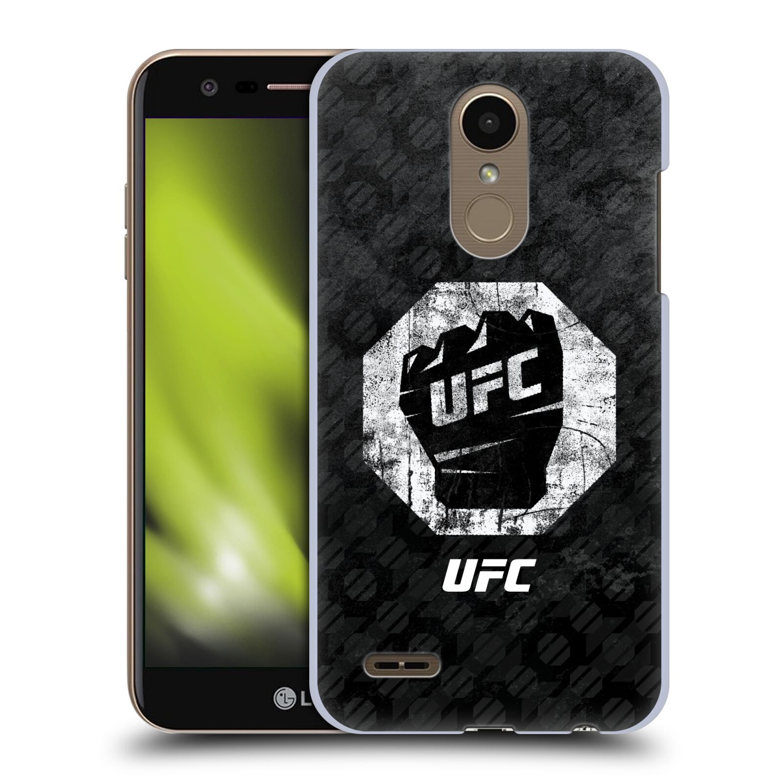 Obal na mobil LG K10 2018 - HEAD CASE - UFC - Logo rukavice