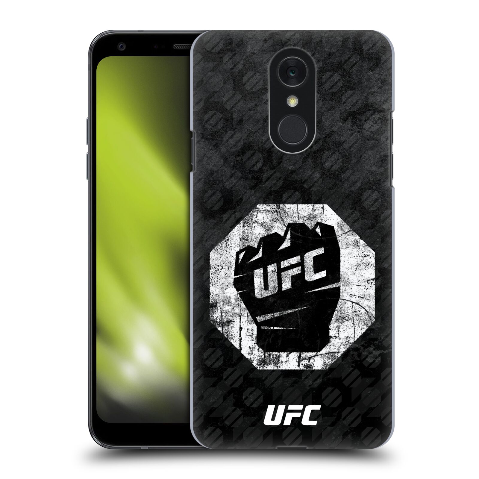 Obal na mobil LG Q7 - HEAD CASE - UFC - Logo rukavice