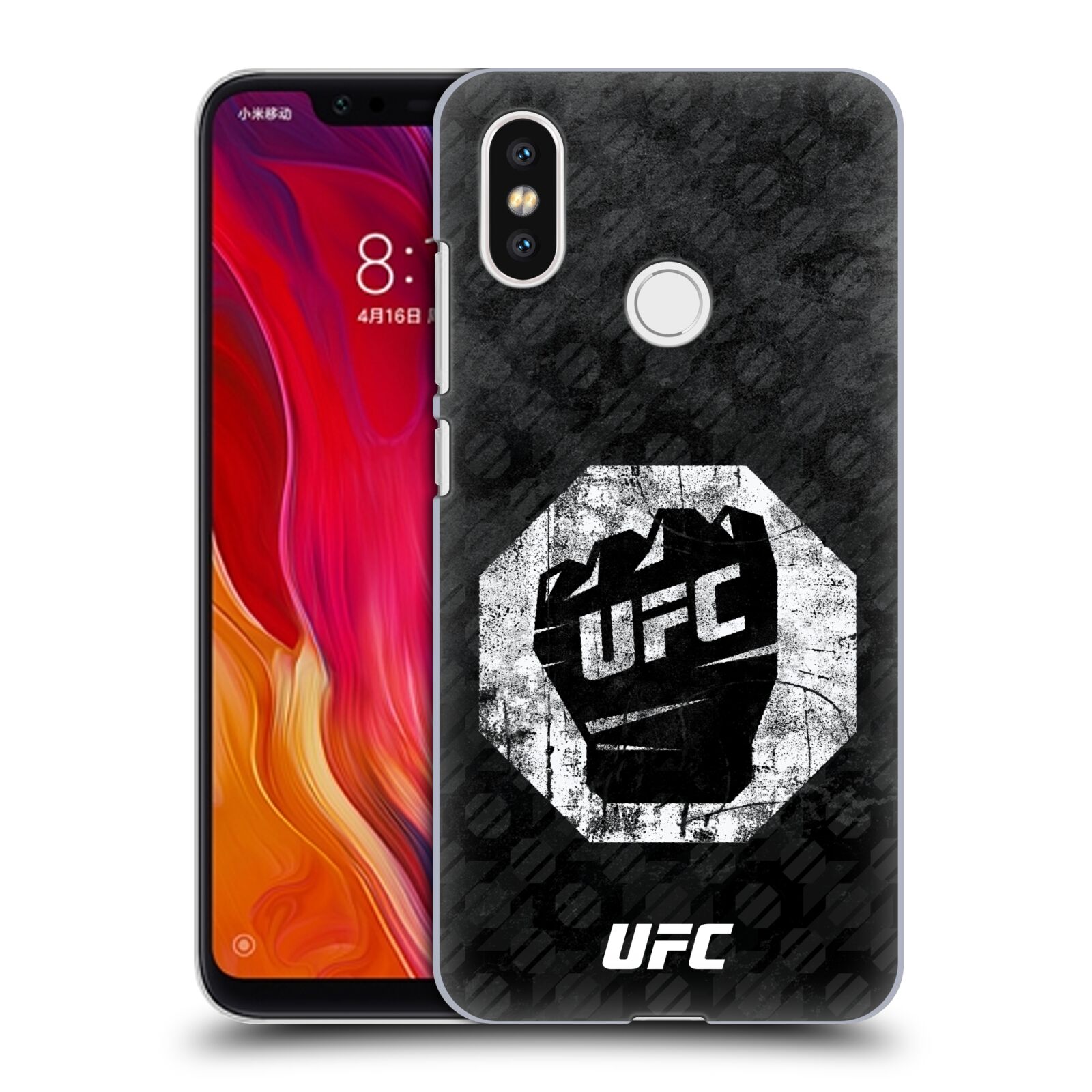 Obal na mobil Xiaomi  Mi 8 - HEAD CASE - UFC - Logo rukavice