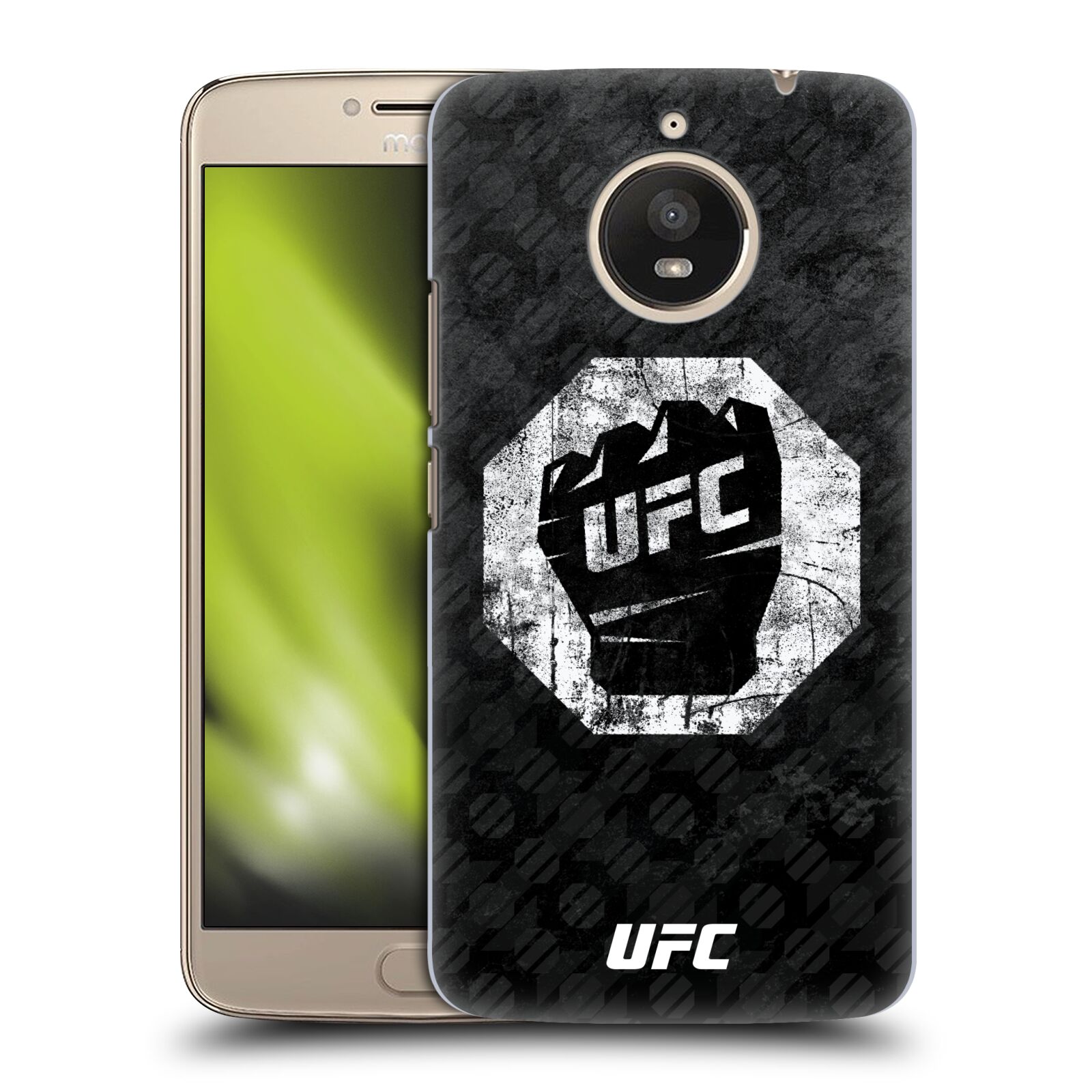 Obal na mobil Lenovo Moto E4 PLUS - HEAD CASE - UFC - Logo rukavice
