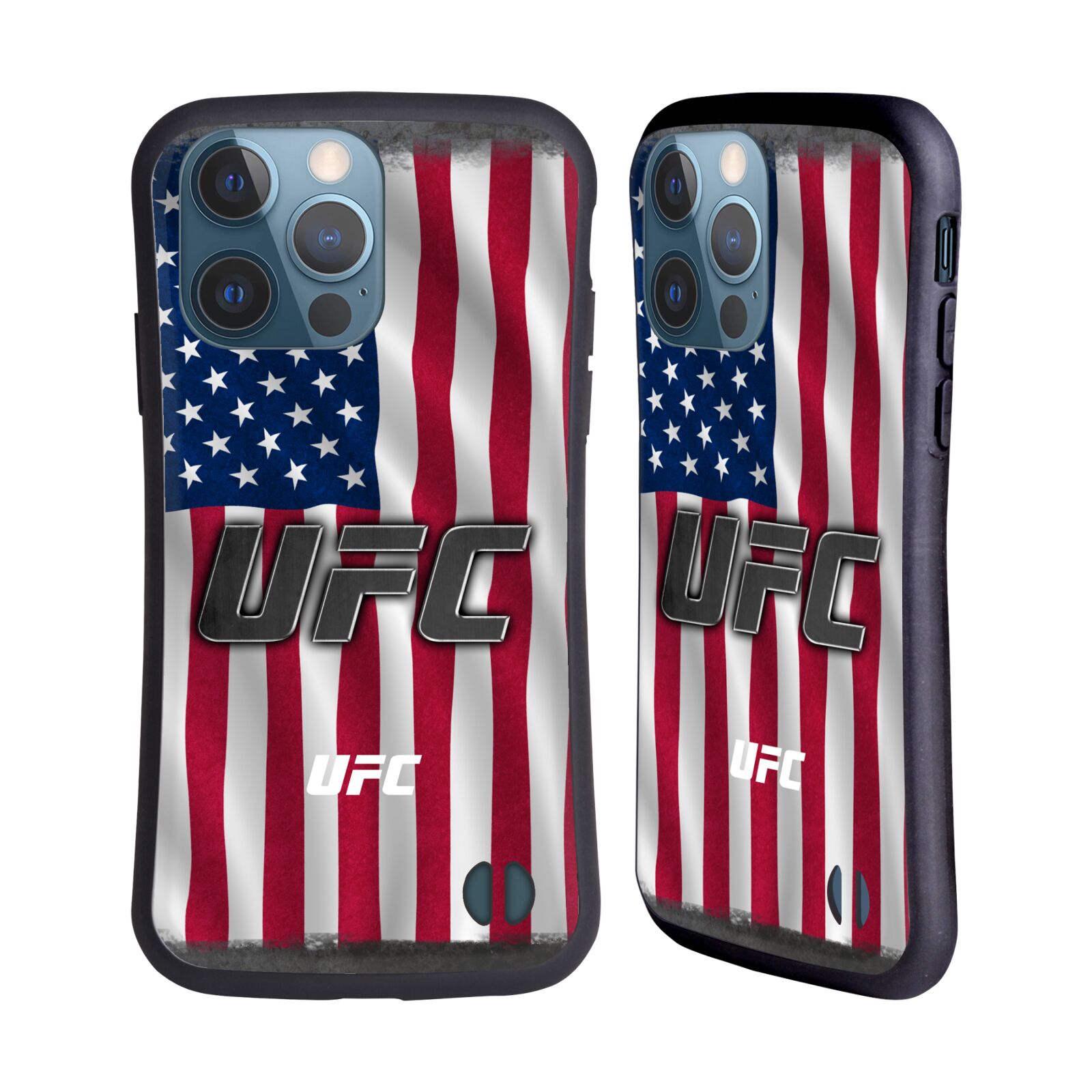 Odolný zadní obal pro mobil Apple iPhone 13 PRO - HEAD CASE - UFC - Americká vlajka