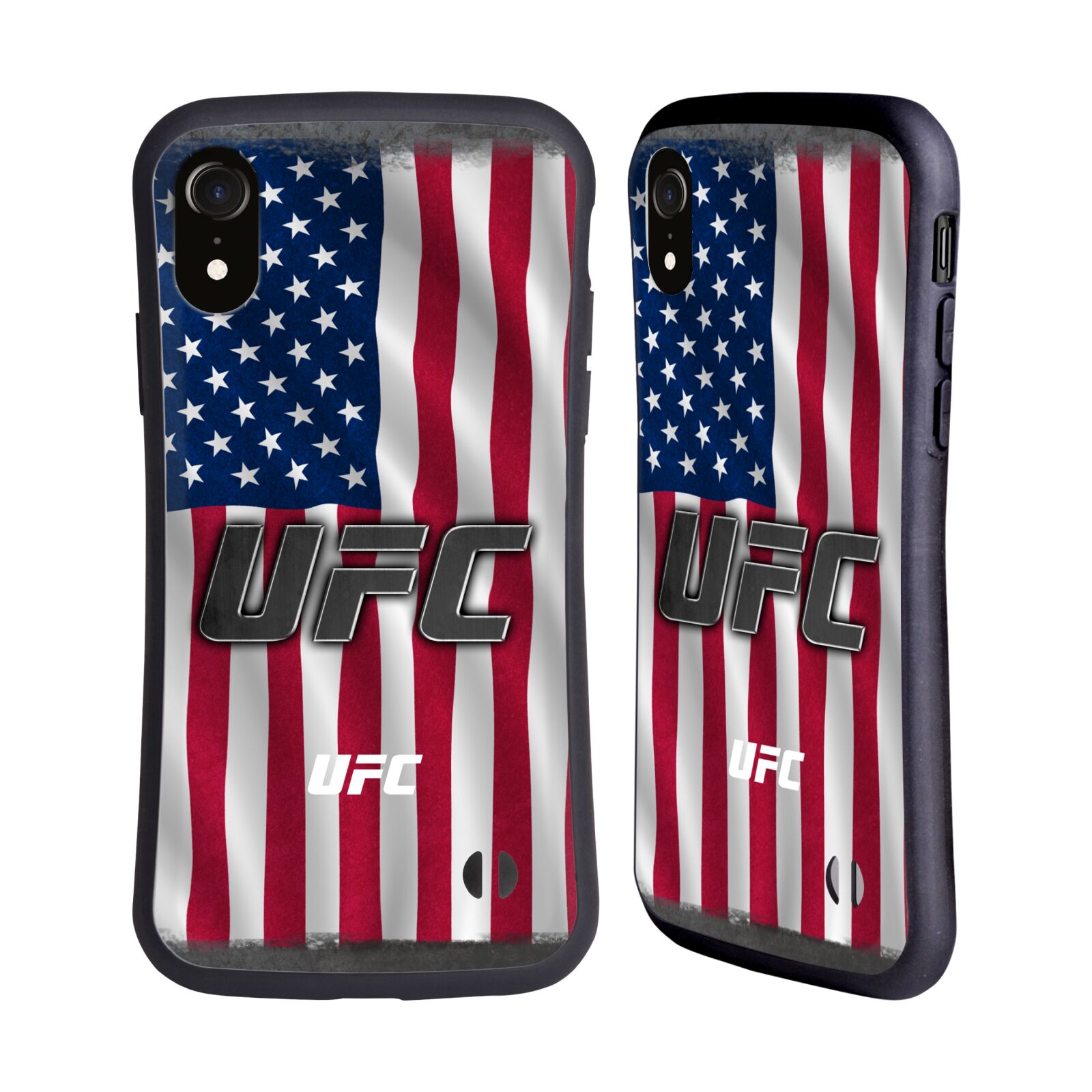 Odolný zadní obal pro mobil Apple Iphone XR - HEAD CASE - UFC - Americká vlajka