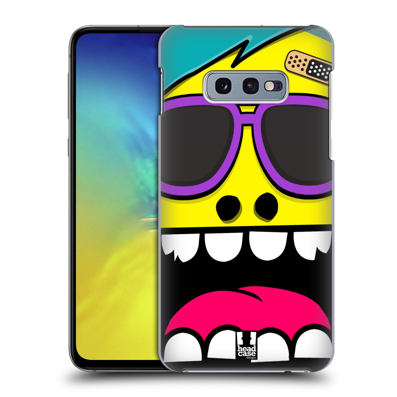 Pouzdro na mobil Samsung Galaxy S10e - HEAD CASE - vzor Kreslené ošklivé tváře ŽLUTÁ