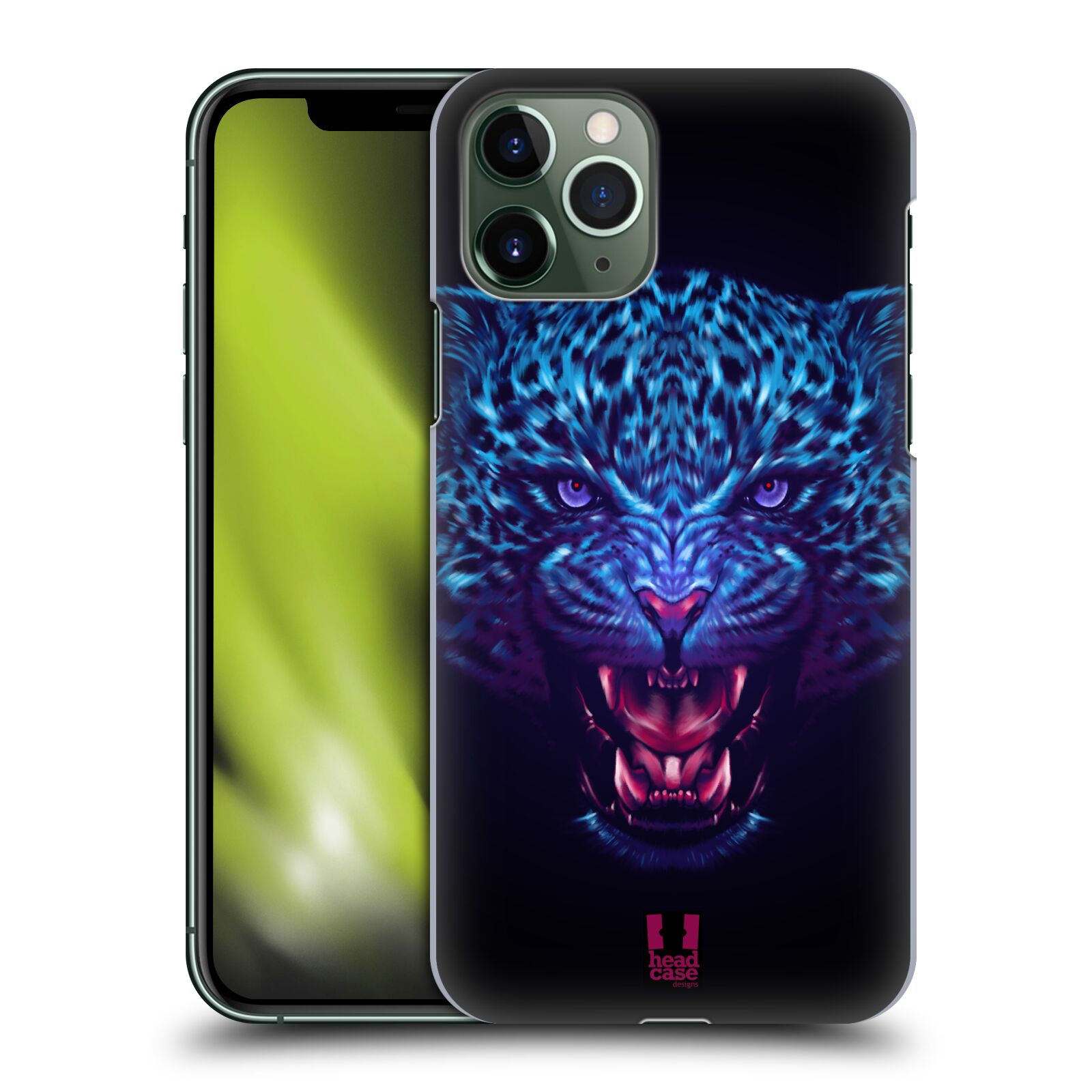 Plastový obal HEAD CASE na mobil Apple Iphone 11 PRO  - Neonové zvíře - Jaguár