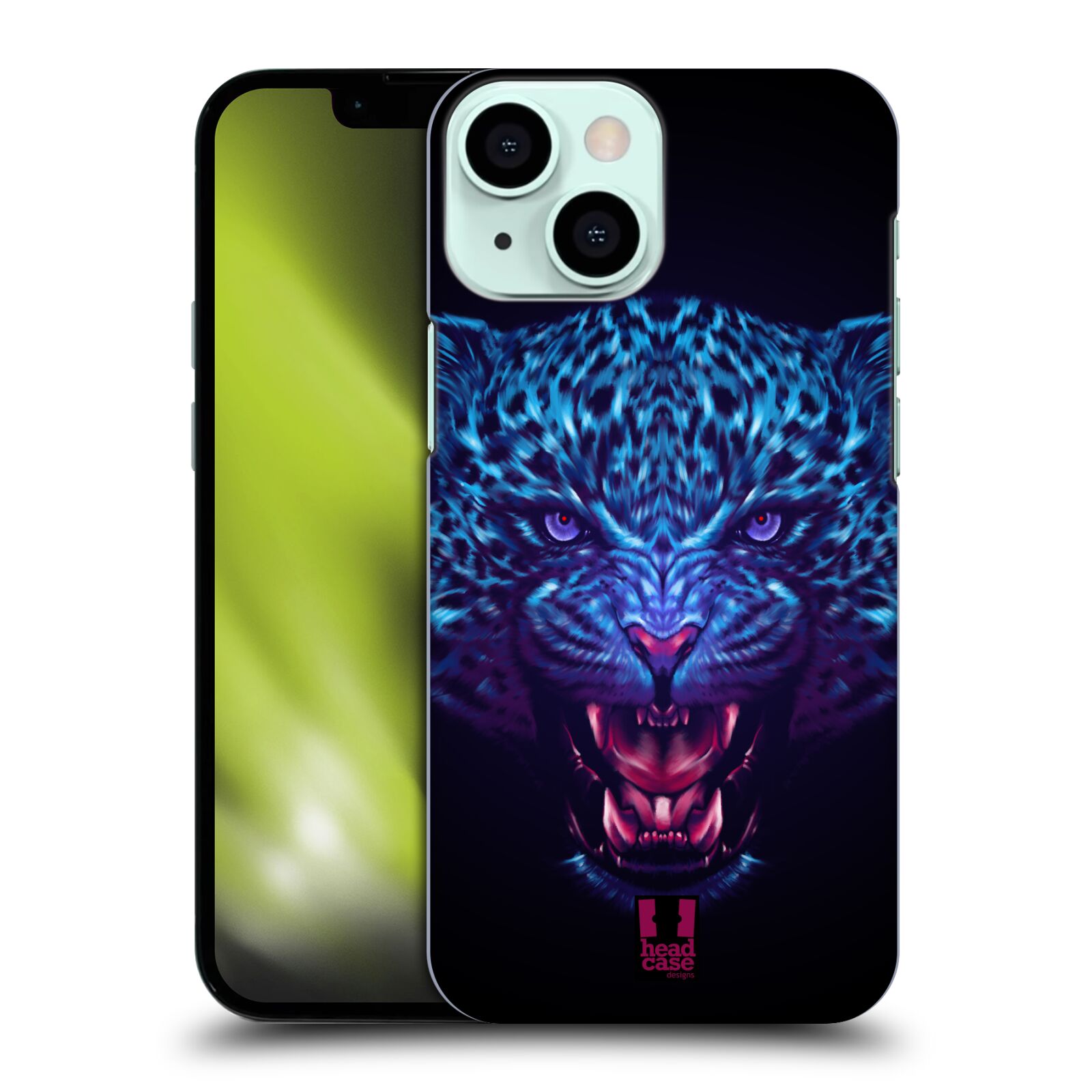 Plastový obal HEAD CASE na mobil Apple Iphone 13 MINI  - Neonové zvíře - Jaguár
