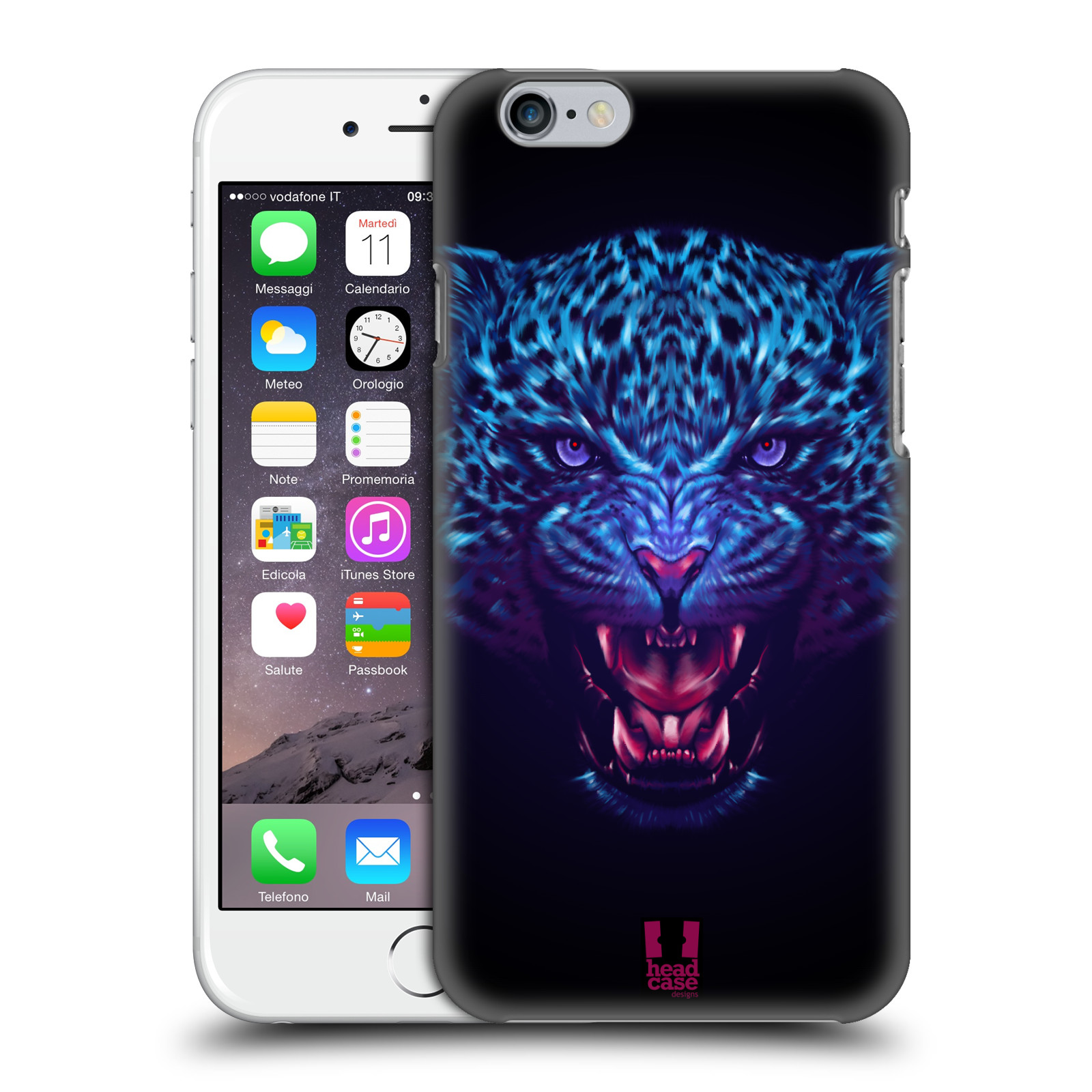 Plastový obal HEAD CASE na mobil Apple Iphone 6 / 6S  - Neonové zvíře - Jaguár
