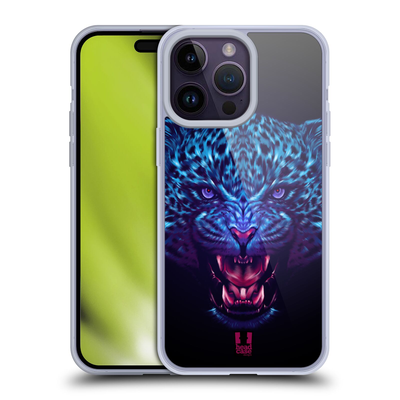Plastový obal HEAD CASE na mobil Apple Iphone 14 PRO MAX  - Neonové zvíře - Jaguár
