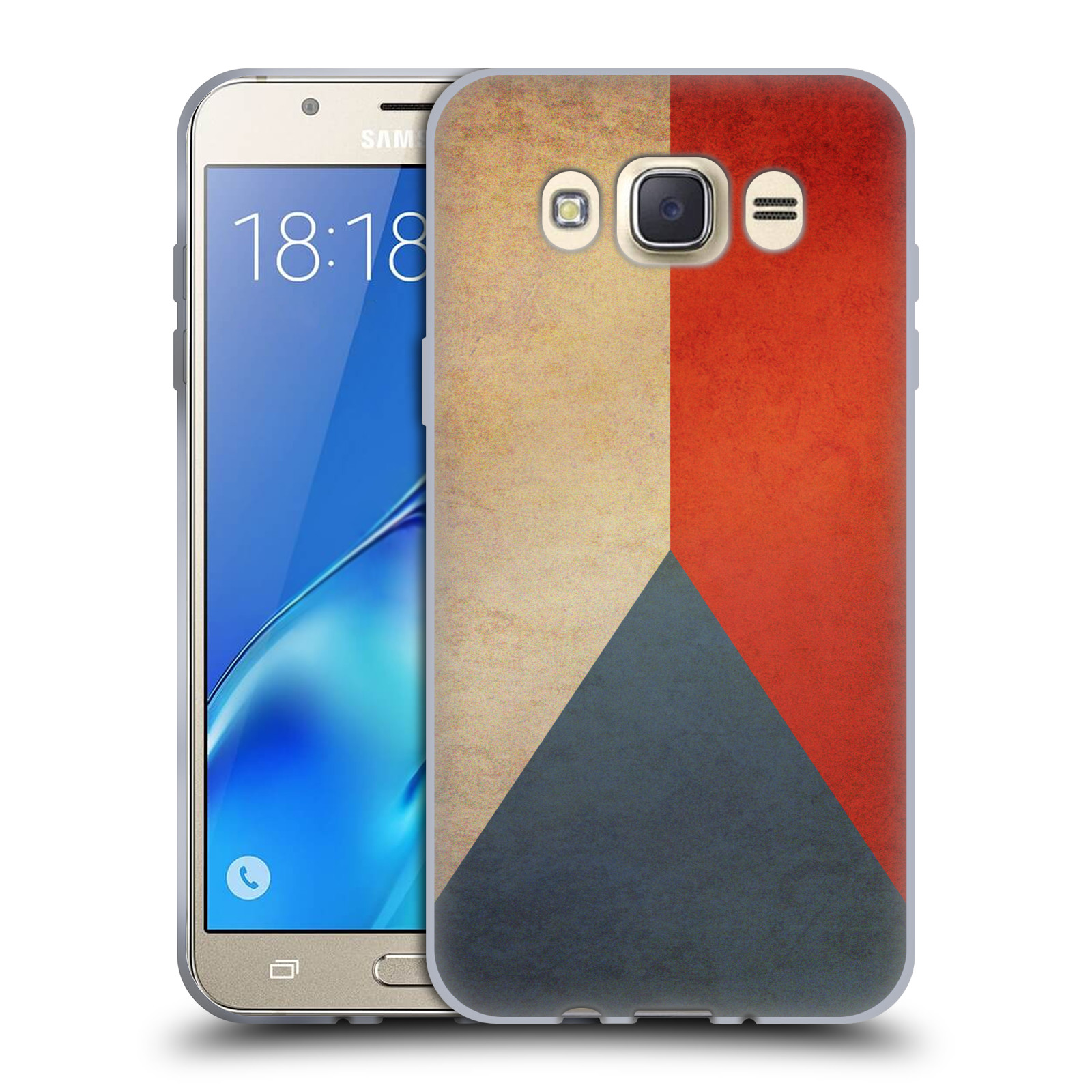 Pouzdro na mobil Samsung Galaxy J7 2016 - HEAD CASE - vlajky Česká republika