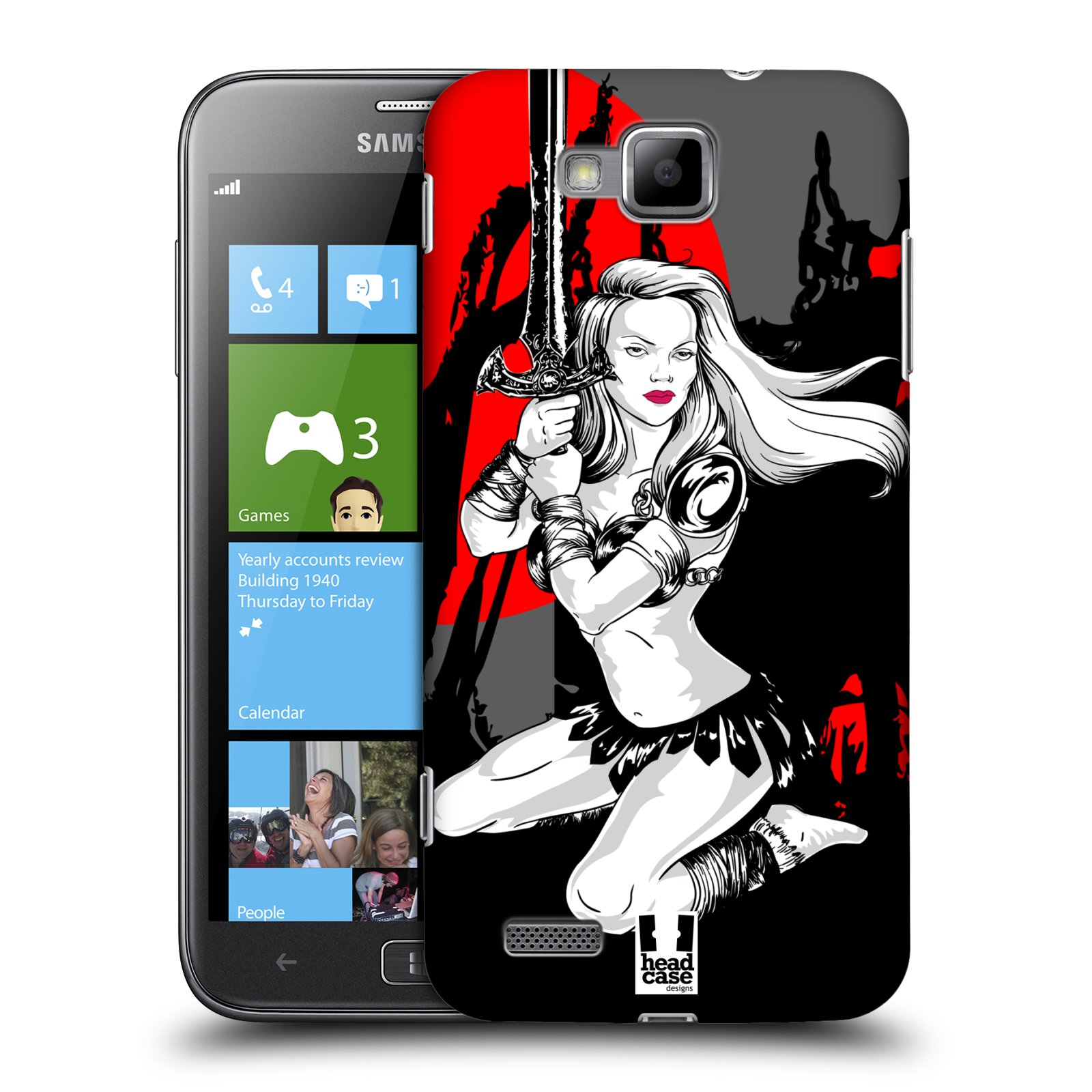 HEAD CASE plastový obal na mobil Samsung ATIV S vzor Komixové bojovnice AMAZONKA