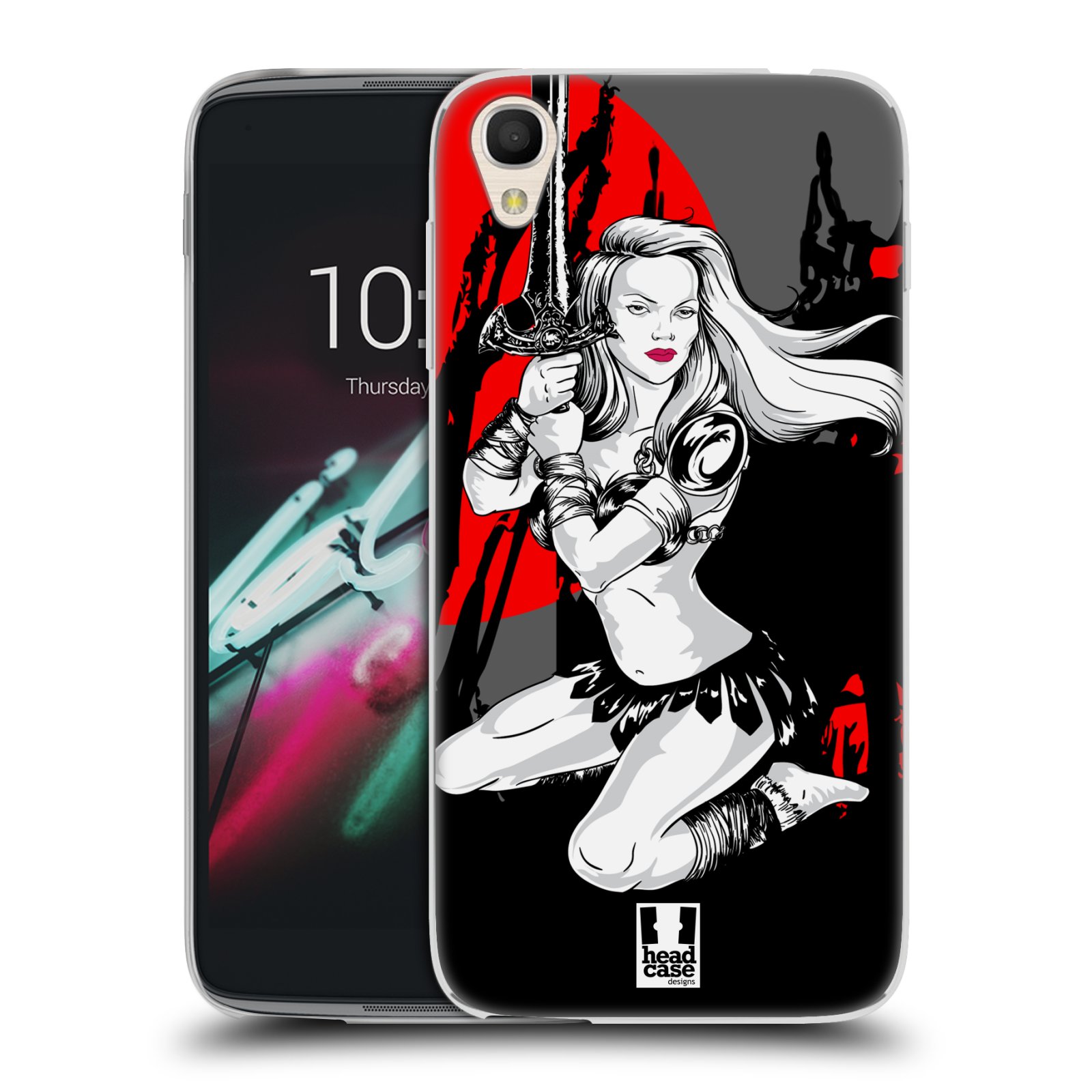 HEAD CASE silikonový obal na mobil Alcatel Idol 3 OT-6039Y (4.7) vzor Komixové bojovnice AMAZONKA