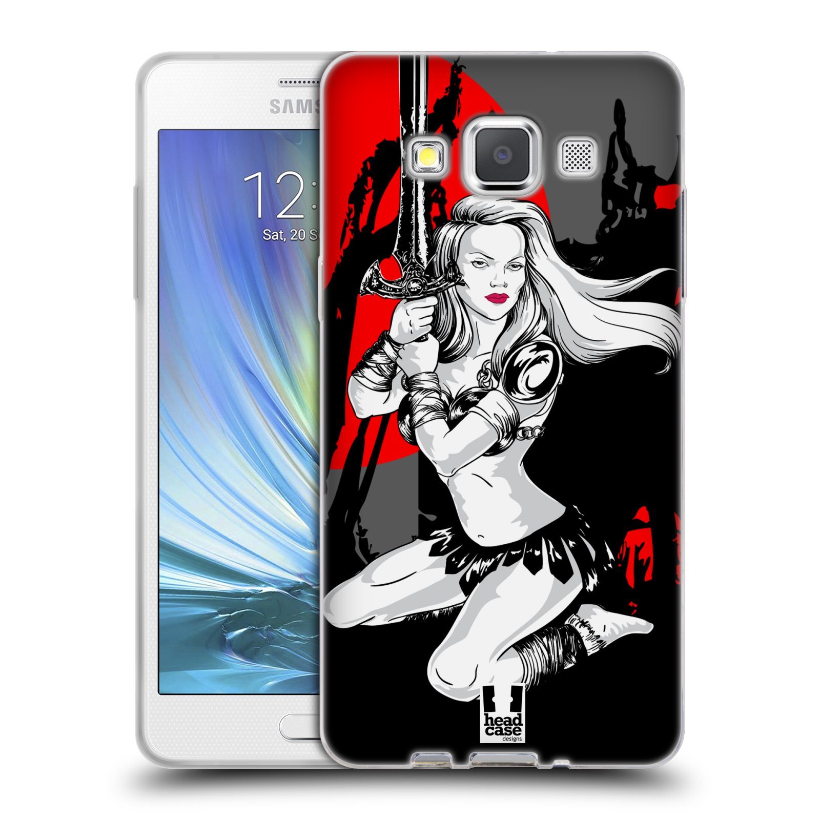 HEAD CASE silikonový obal na mobil Samsung Galaxy A5 vzor Komixové bojovnice AMAZONKA