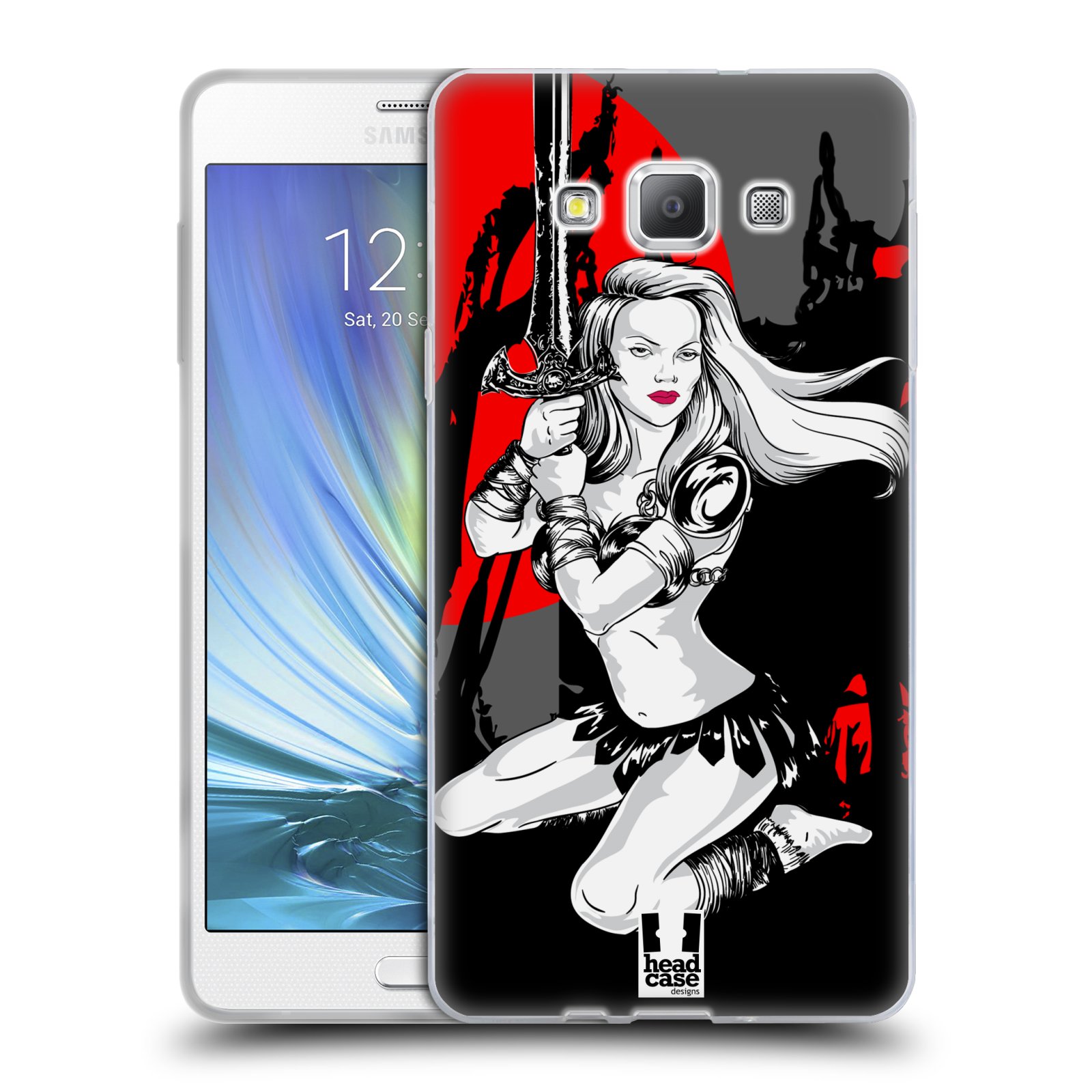 HEAD CASE silikonový obal na mobil Samsung Galaxy A7 vzor Komixové bojovnice AMAZONKA