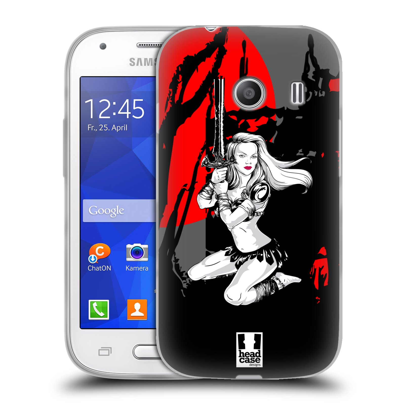 HEAD CASE silikonový obal na mobil Samsung Galaxy Ace Style (G310) vzor Komixové bojovnice AMAZONKA