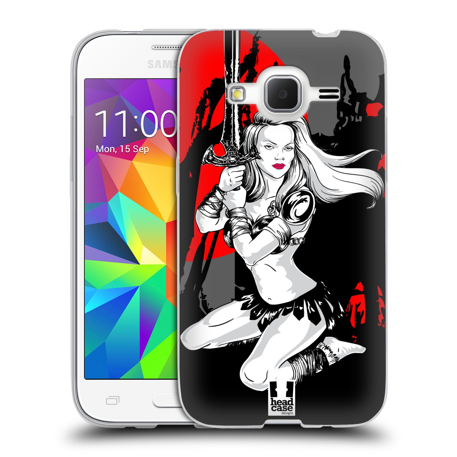 HEAD CASE silikonový obal na mobil Samsung Galaxy Core Prime (G360) vzor Komixové bojovnice AMAZONKA