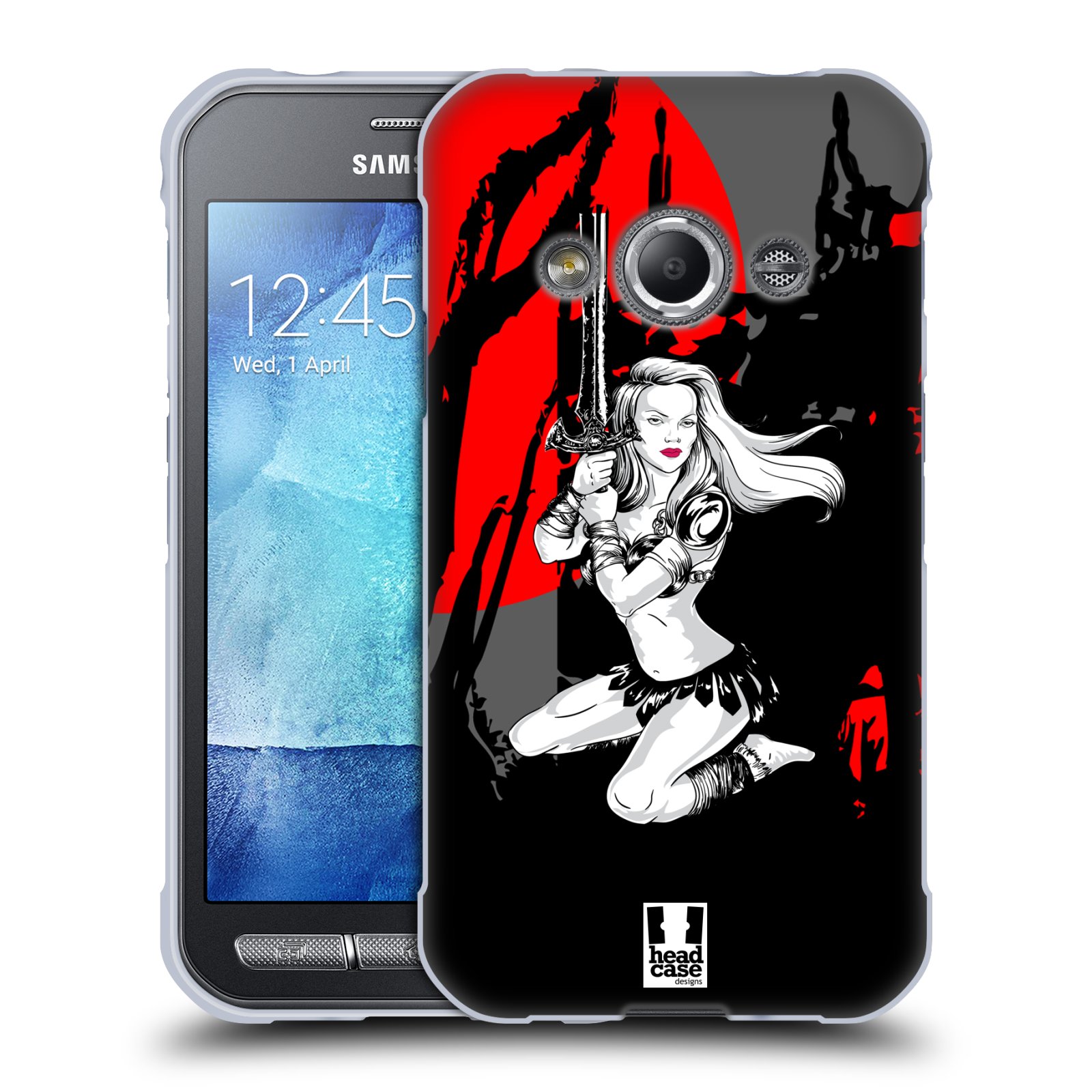 HEAD CASE silikonový obal na mobil Samsung Galaxy Xcover 3 vzor Komixové bojovnice AMAZONKA