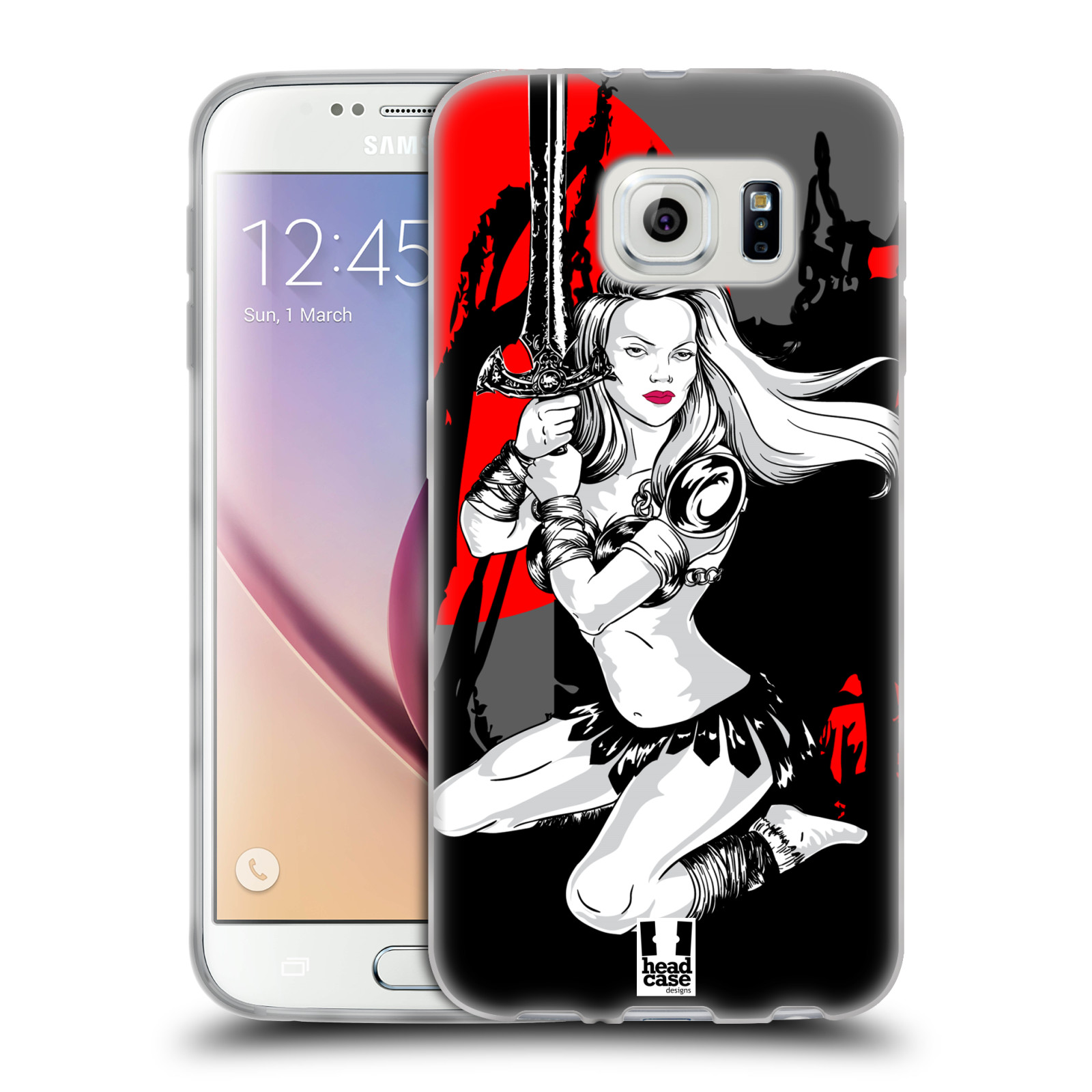 HEAD CASE silikonový obal na mobil Samsung Galaxy S6 vzor Komixové bojovnice AMAZONKA