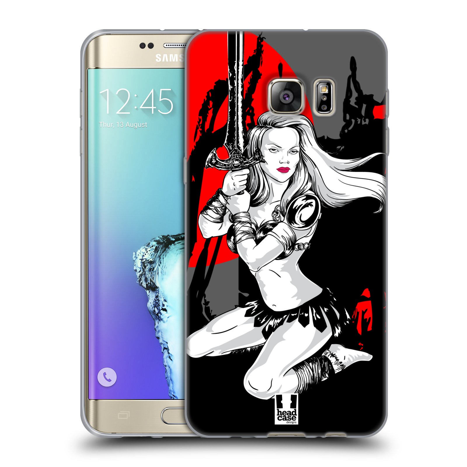 HEAD CASE silikonový obal na mobil Samsung Galaxy S6 EDGE PLUS vzor Komixové bojovnice AMAZONKA