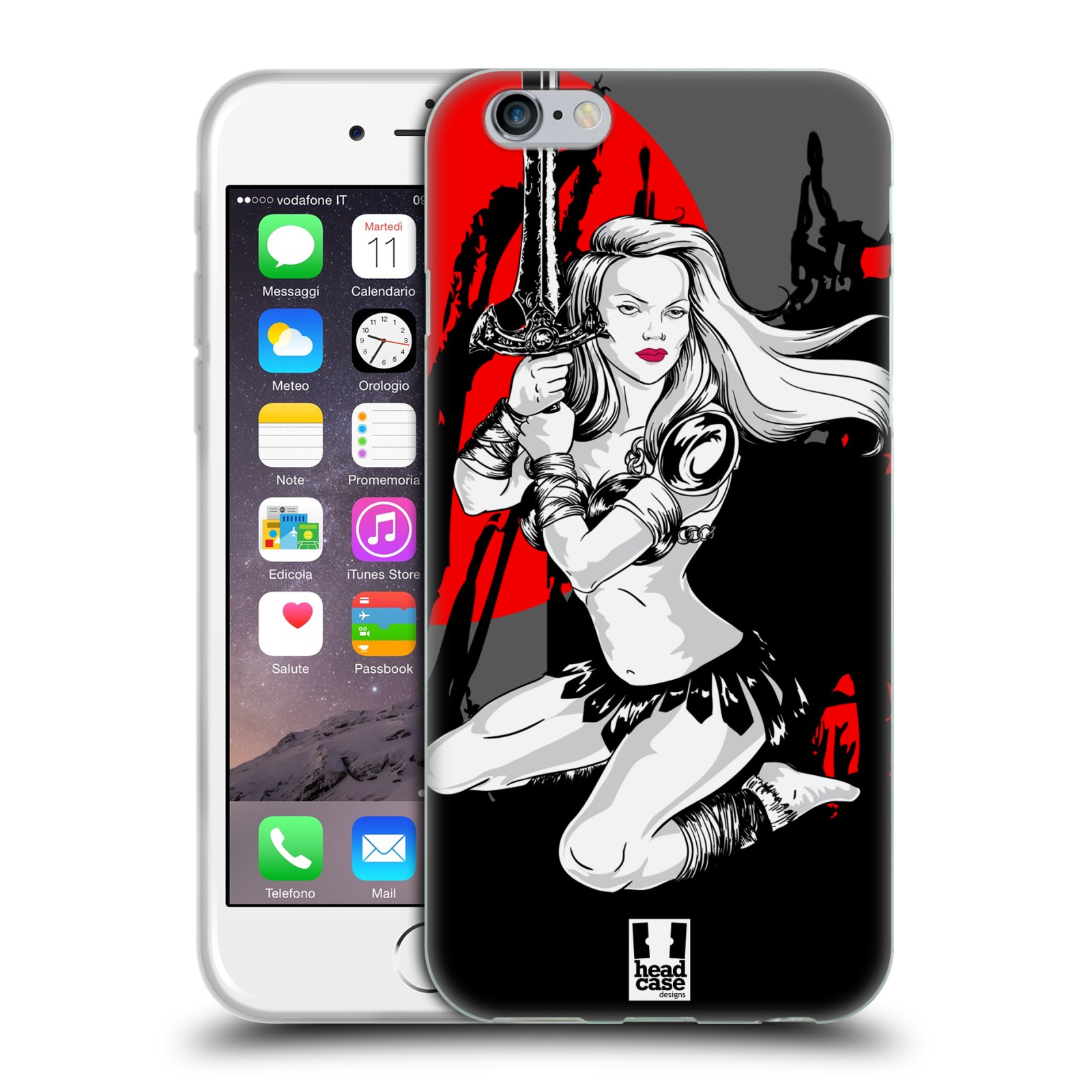HEAD CASE silikonový obal na mobil Apple Iphone 6/6S vzor Komixové bojovnice AMAZONKA