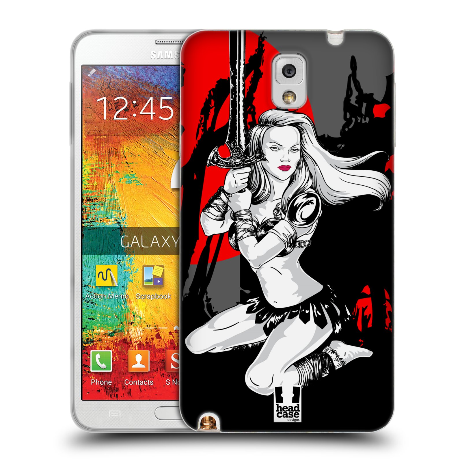 HEAD CASE silikonový obal na mobil Samsung Galaxy Note 3 (N9005) vzor Komixové bojovnice AMAZONKA