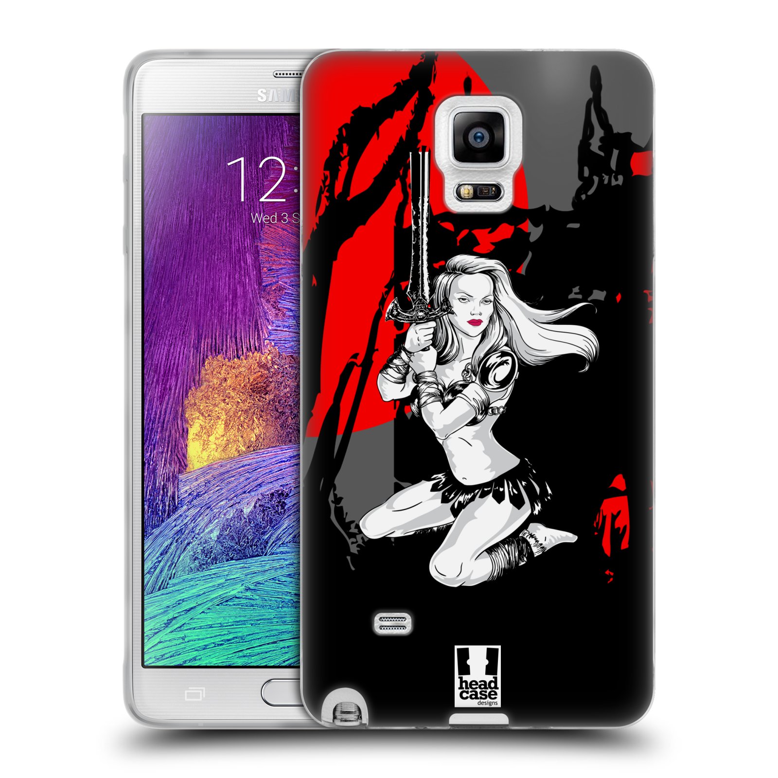 HEAD CASE silikonový obal na mobil Samsung Galaxy Note 4 (N910) vzor Komixové bojovnice AMAZONKA