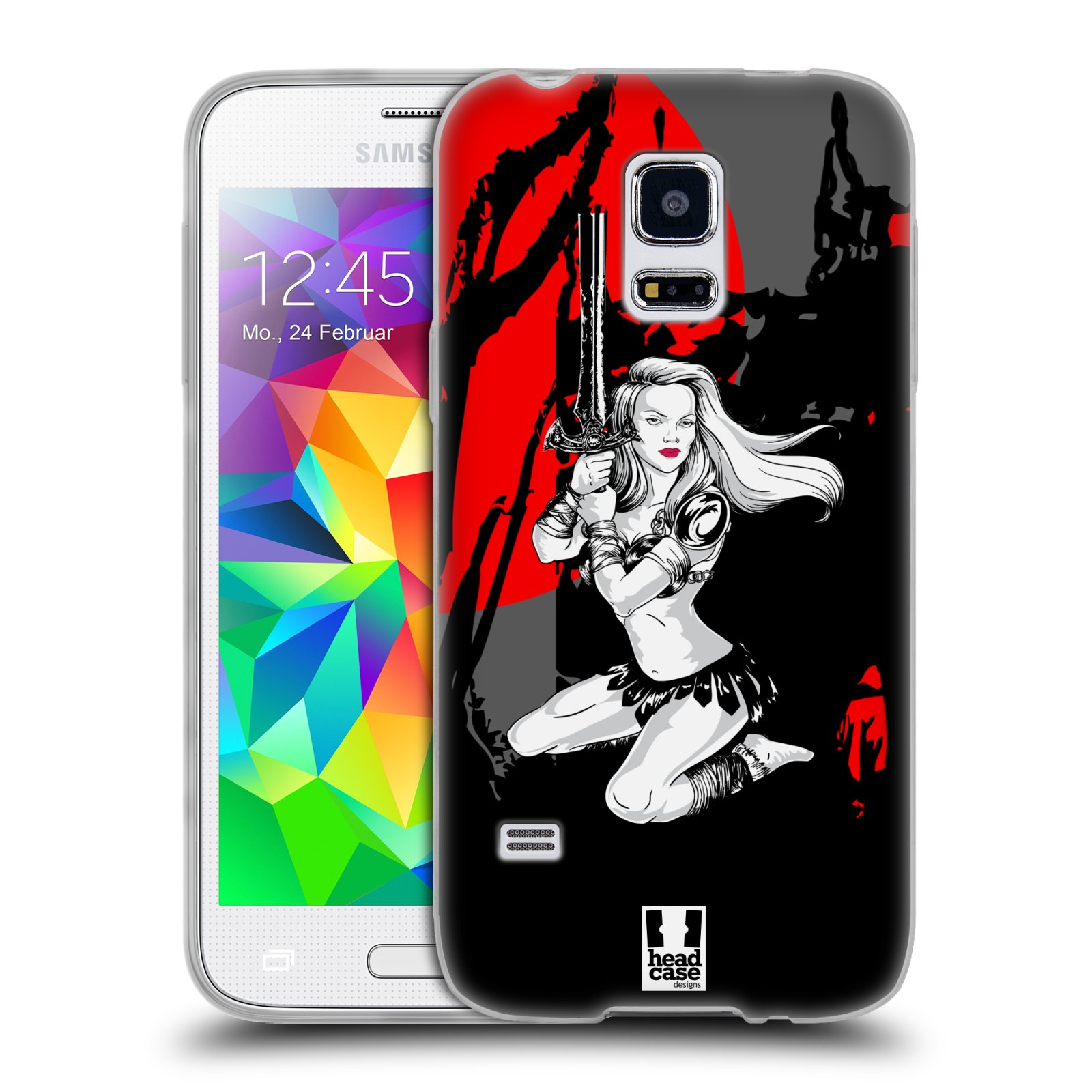 HEAD CASE silikonový obal na mobil Samsung Galaxy S5 MINI vzor Komixové bojovnice AMAZONKA