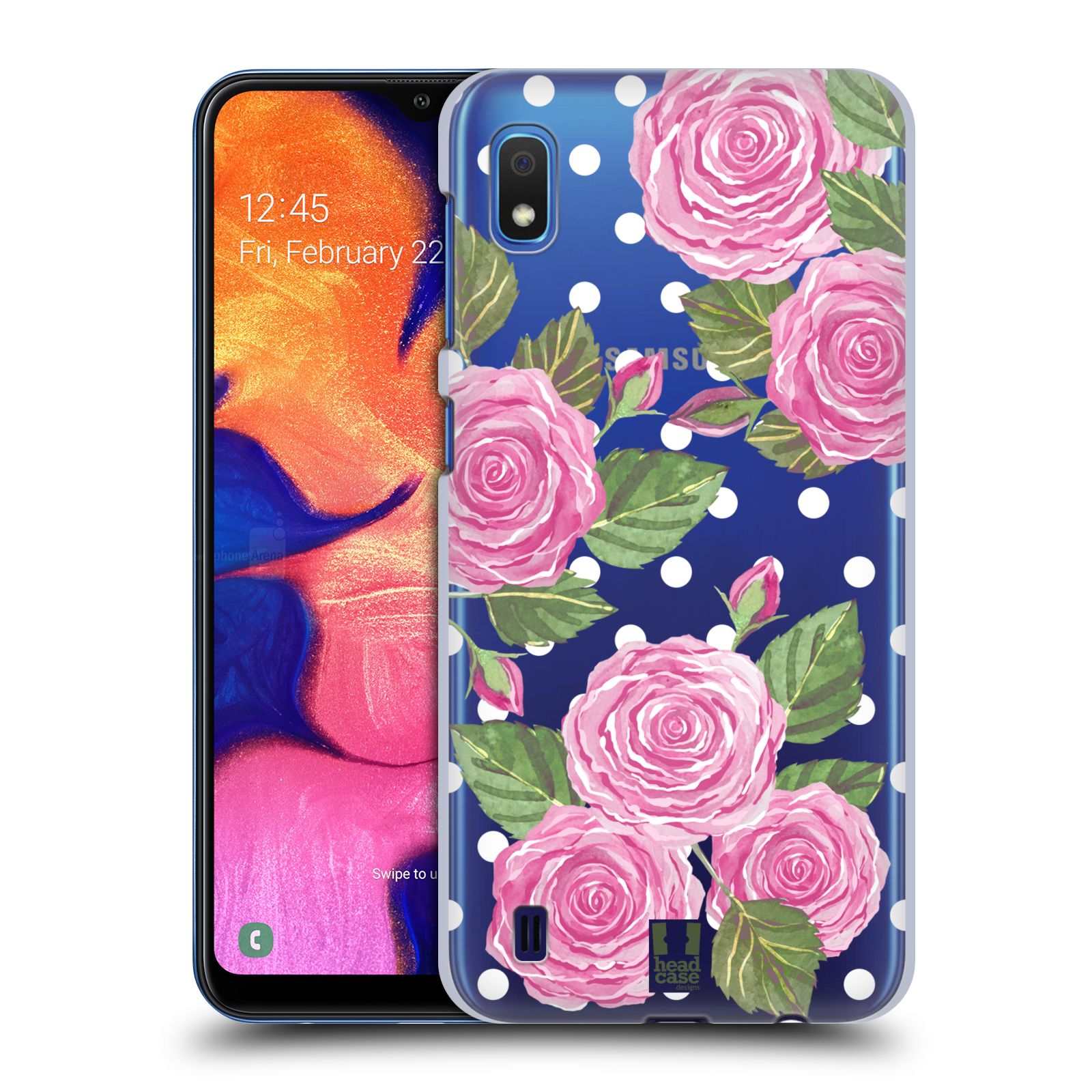 Pouzdro na mobil Samsung Galaxy A10 - HEAD CASE - Anglické růže růžová barva