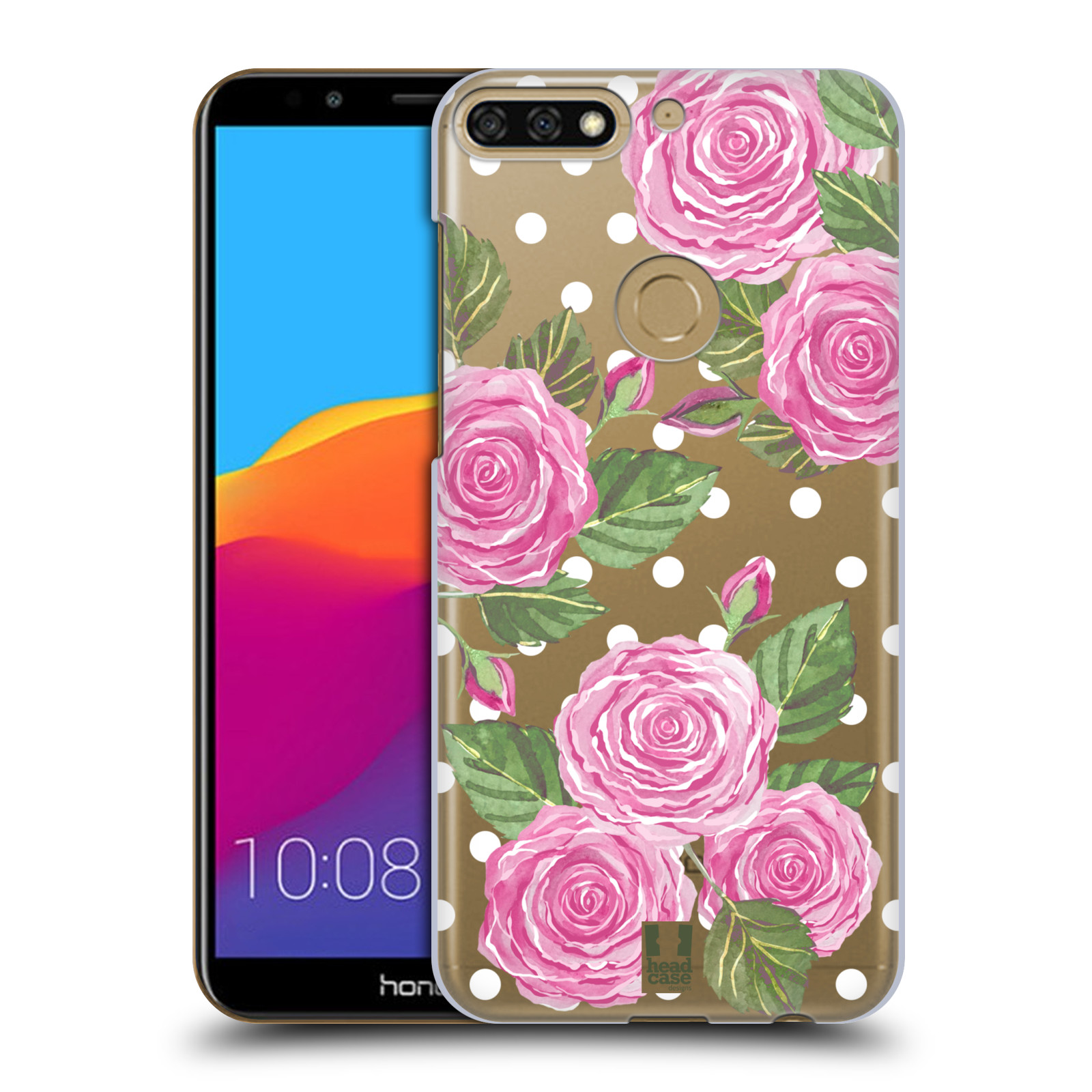 HEAD CASE plastový obal na mobil Honor 7c Anglické růže růžová barva
