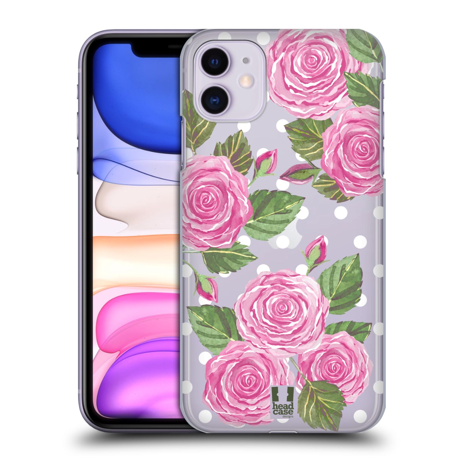 Pouzdro na mobil Apple Iphone 11 - HEAD CASE - Anglické růže růžová barva