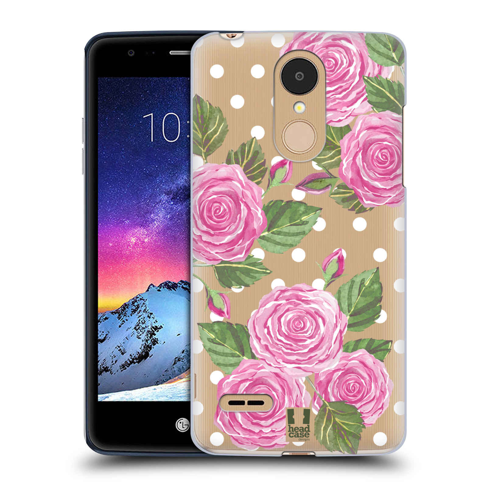 HEAD CASE plastový obal na mobil LG K9 / K8 2018 Anglické růže růžová barva