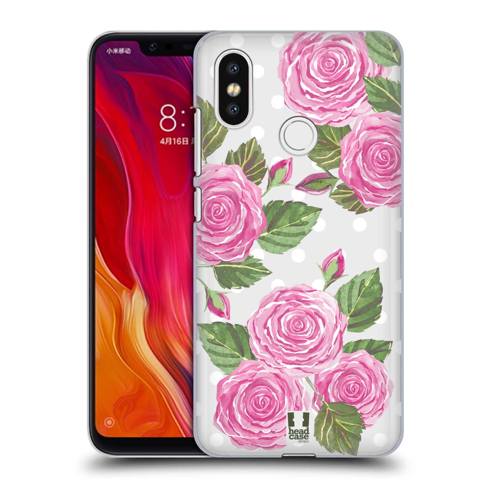 HEAD CASE plastový obal na mobil Xiaomi Mi 8 Anglické růže růžová barva