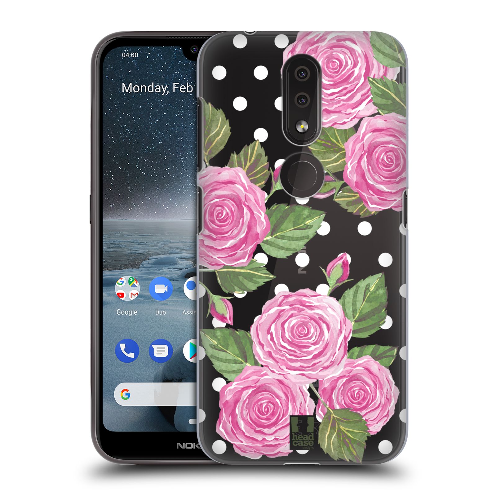 Pouzdro na mobil Nokia 4.2 - HEAD CASE - Anglické růže růžová barva