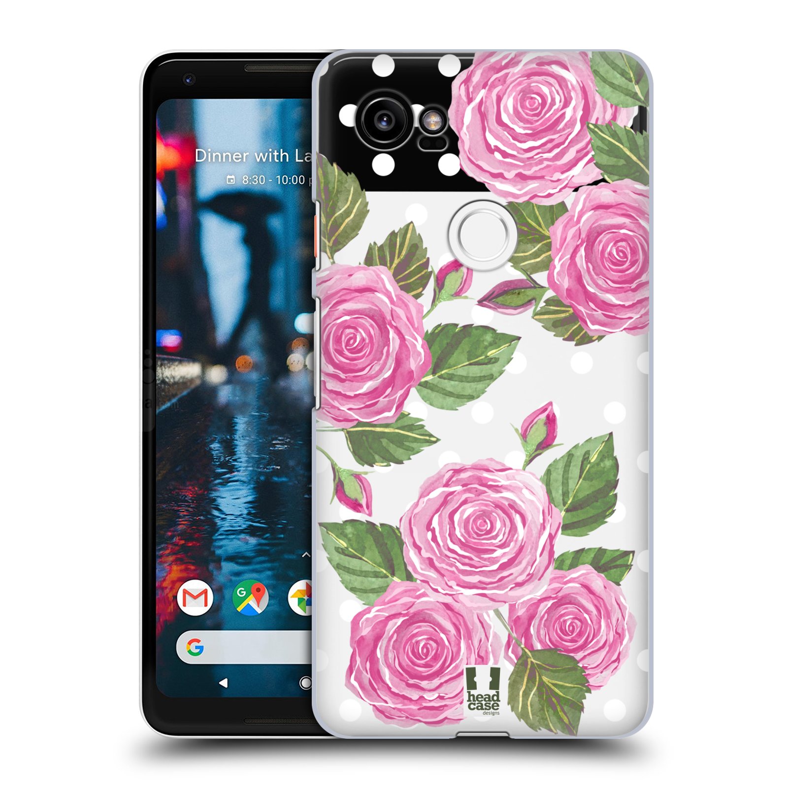 HEAD CASE plastový obal na mobil Google Pixel 2 XL Anglické růže růžová barva