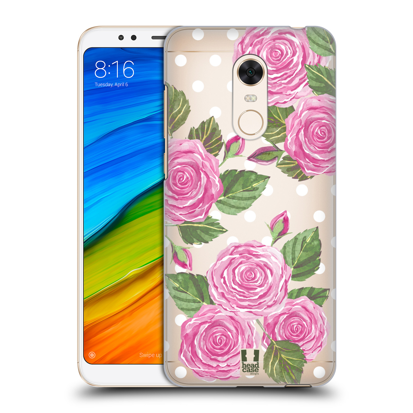 HEAD CASE plastový obal na mobil Xiaomi Redmi 5 PLUS Anglické růže růžová barva