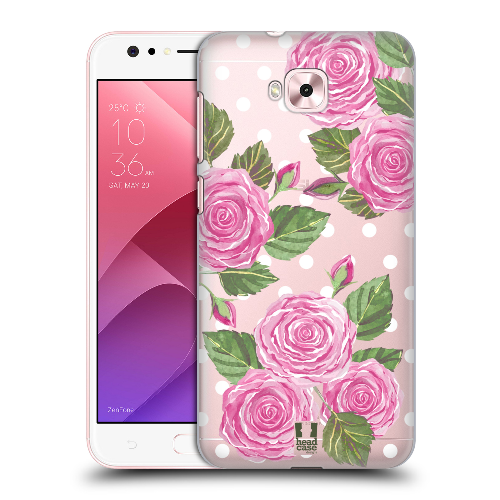 HEAD CASE plastový obal na mobil Asus Zenfone 4 Selfie ZD553KL Anglické růže růžová barva