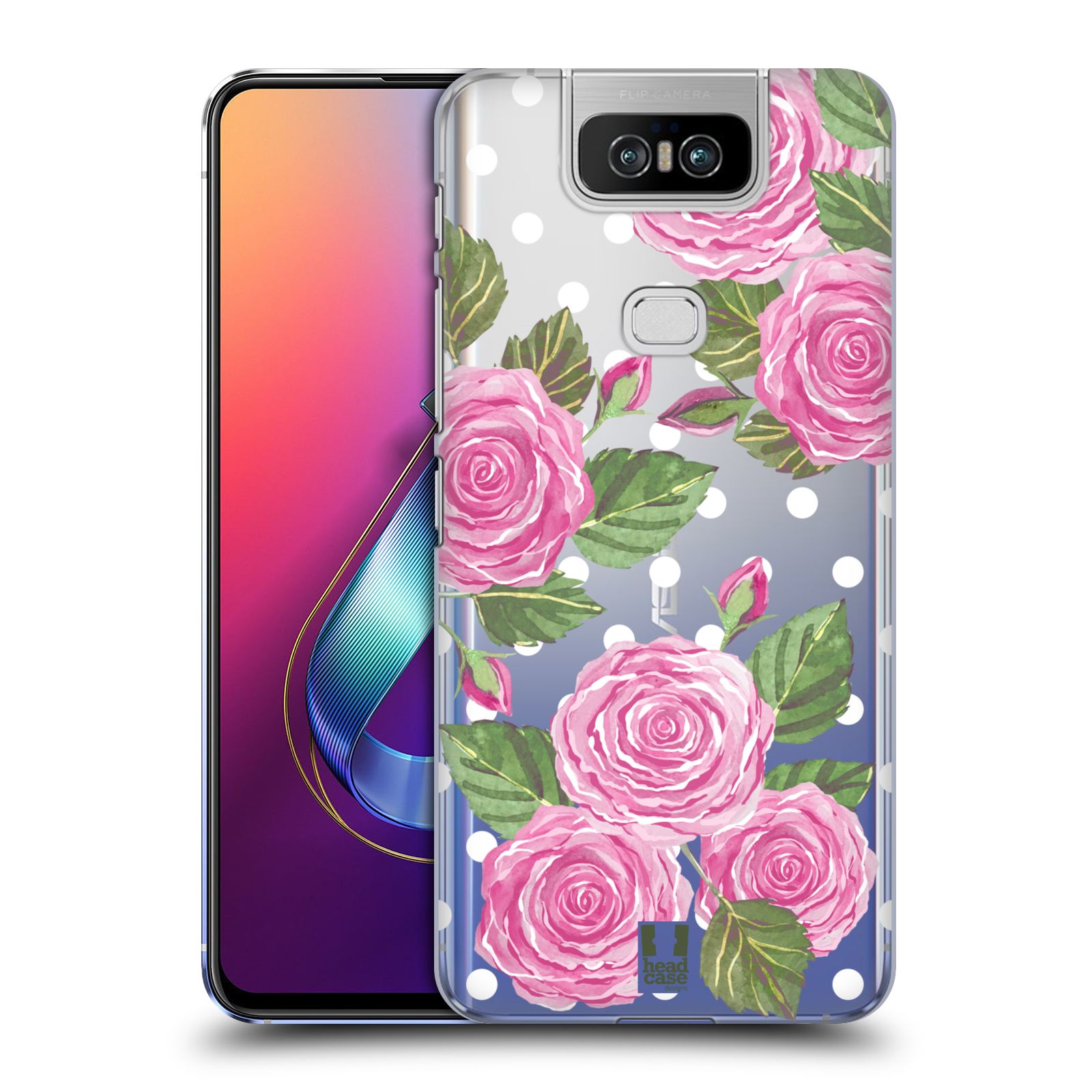 Pouzdro na mobil Asus Zenfone 6 ZS630KL - HEAD CASE - Anglické růže růžová barva