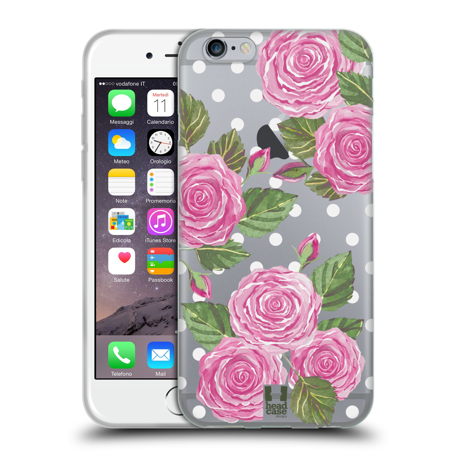 HEAD CASE silikonový obal na mobil Apple Iphone 6/6S Anglické růže růžová barva
