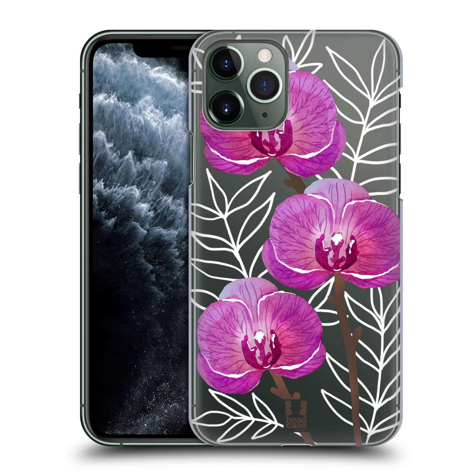 Pouzdro na mobil Apple Iphone 11 PRO - HEAD CASE - Orchideje fialová