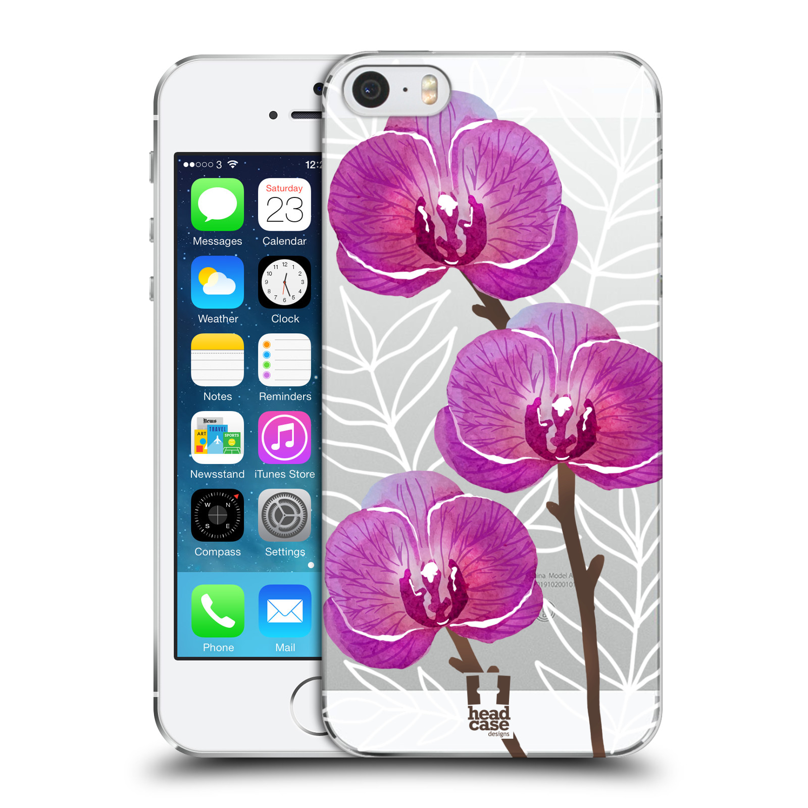 Plastové pouzdro pro mobil Apple Iphone 5 / 5S / SE Orchideje fialová