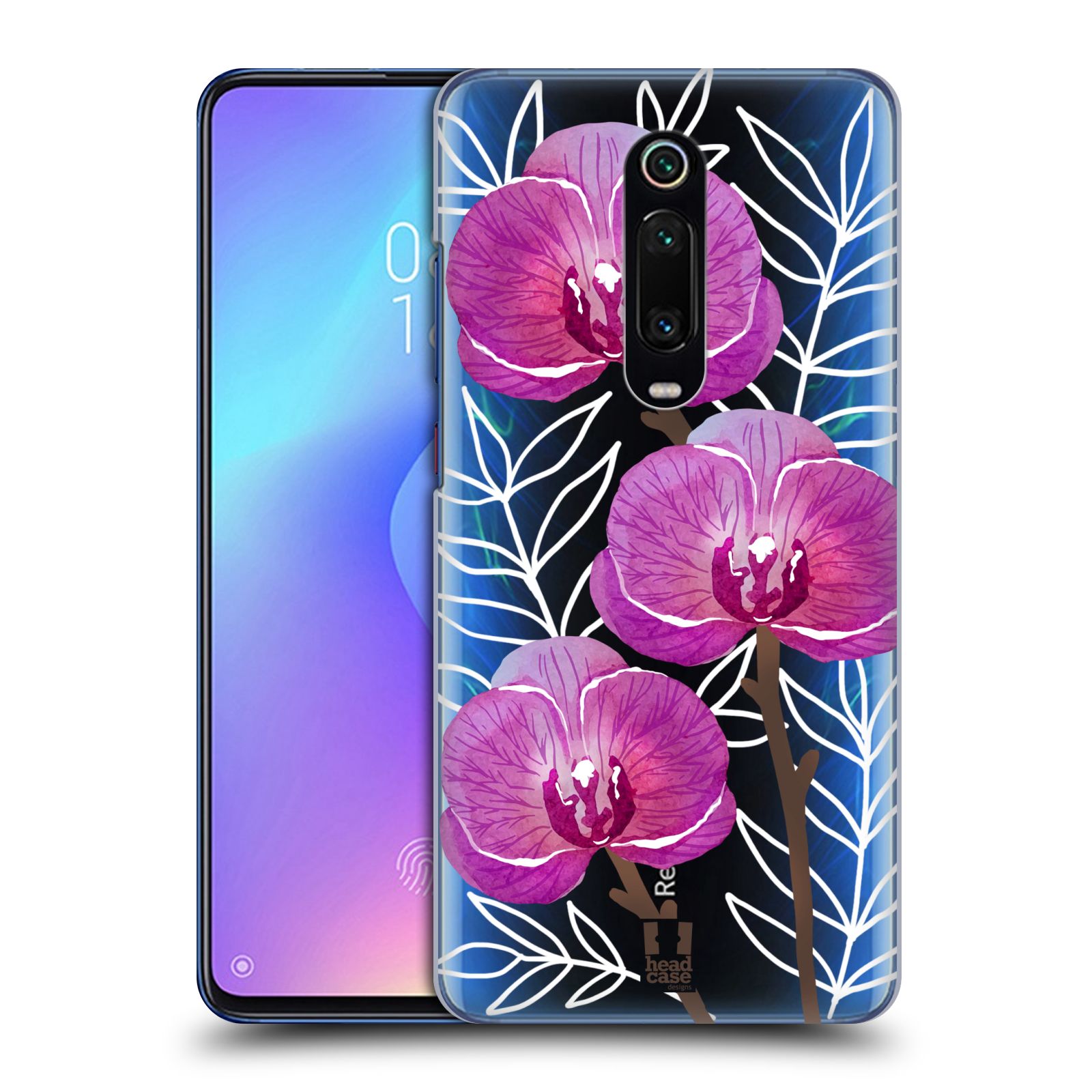 Pouzdro na mobil Xiaomi Mi 9T PRO - HEAD CASE - Orchideje fialová