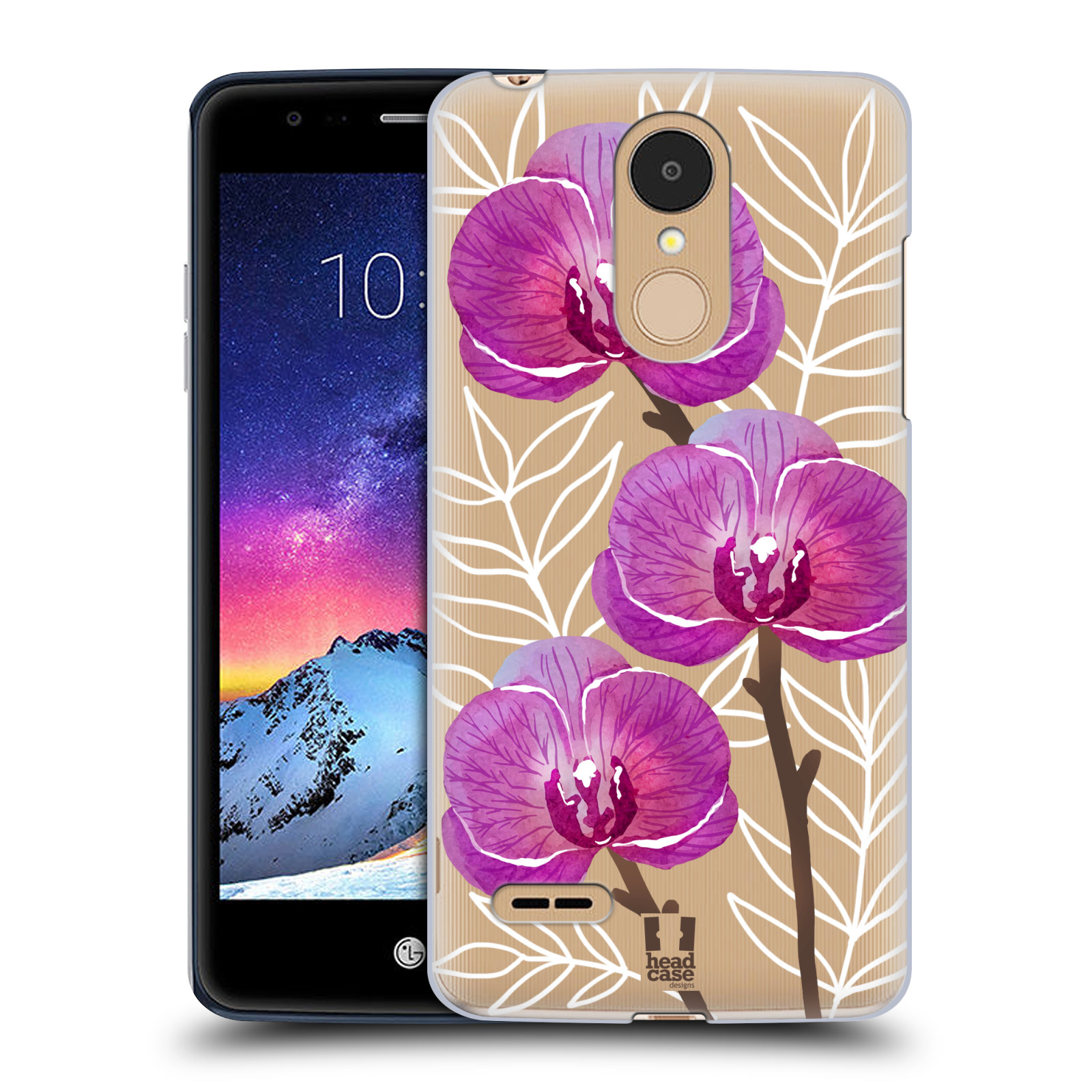 HEAD CASE plastový obal na mobil LG K9 / K8 2018 Orchideje fialová