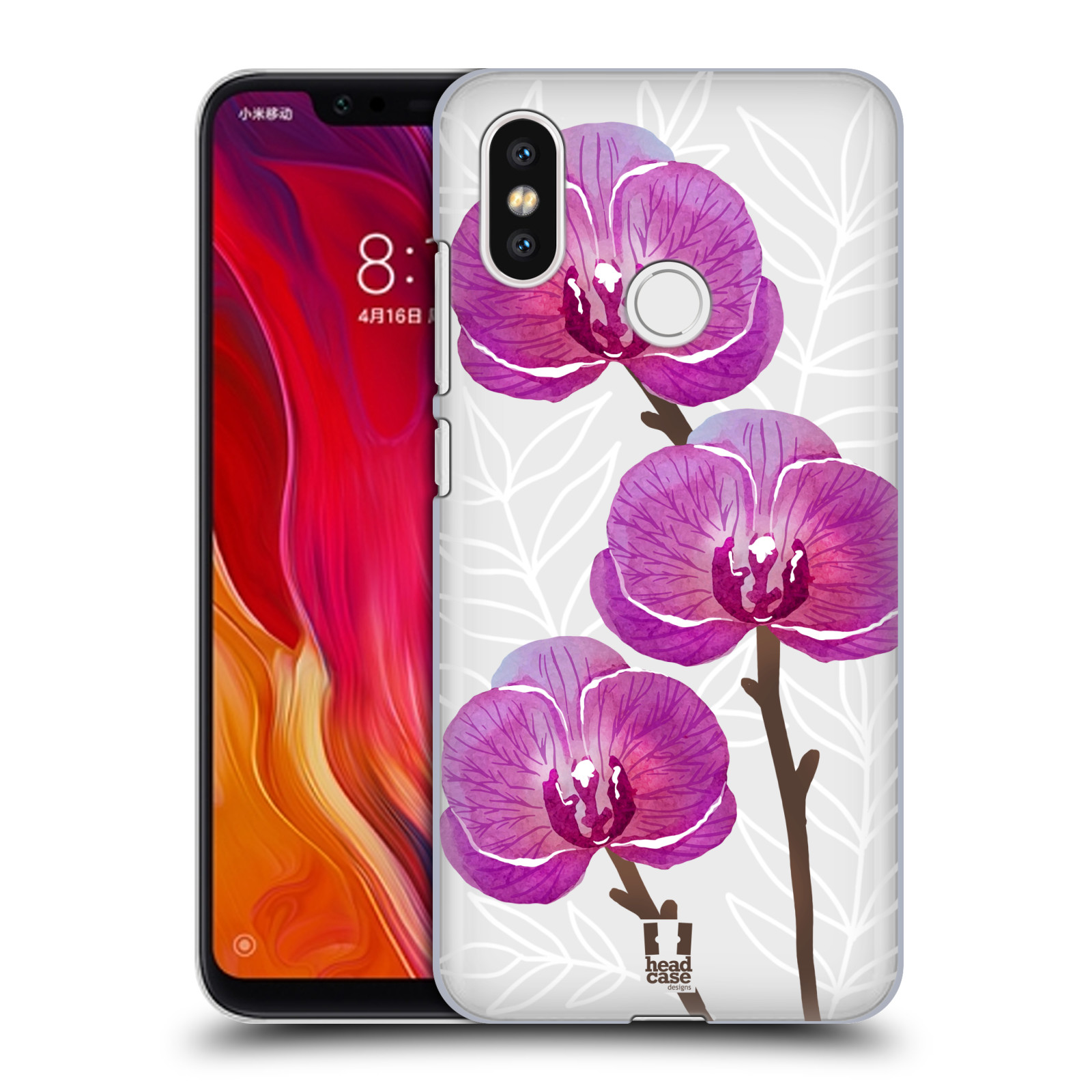 HEAD CASE plastový obal na mobil Xiaomi Mi 8 Orchideje fialová