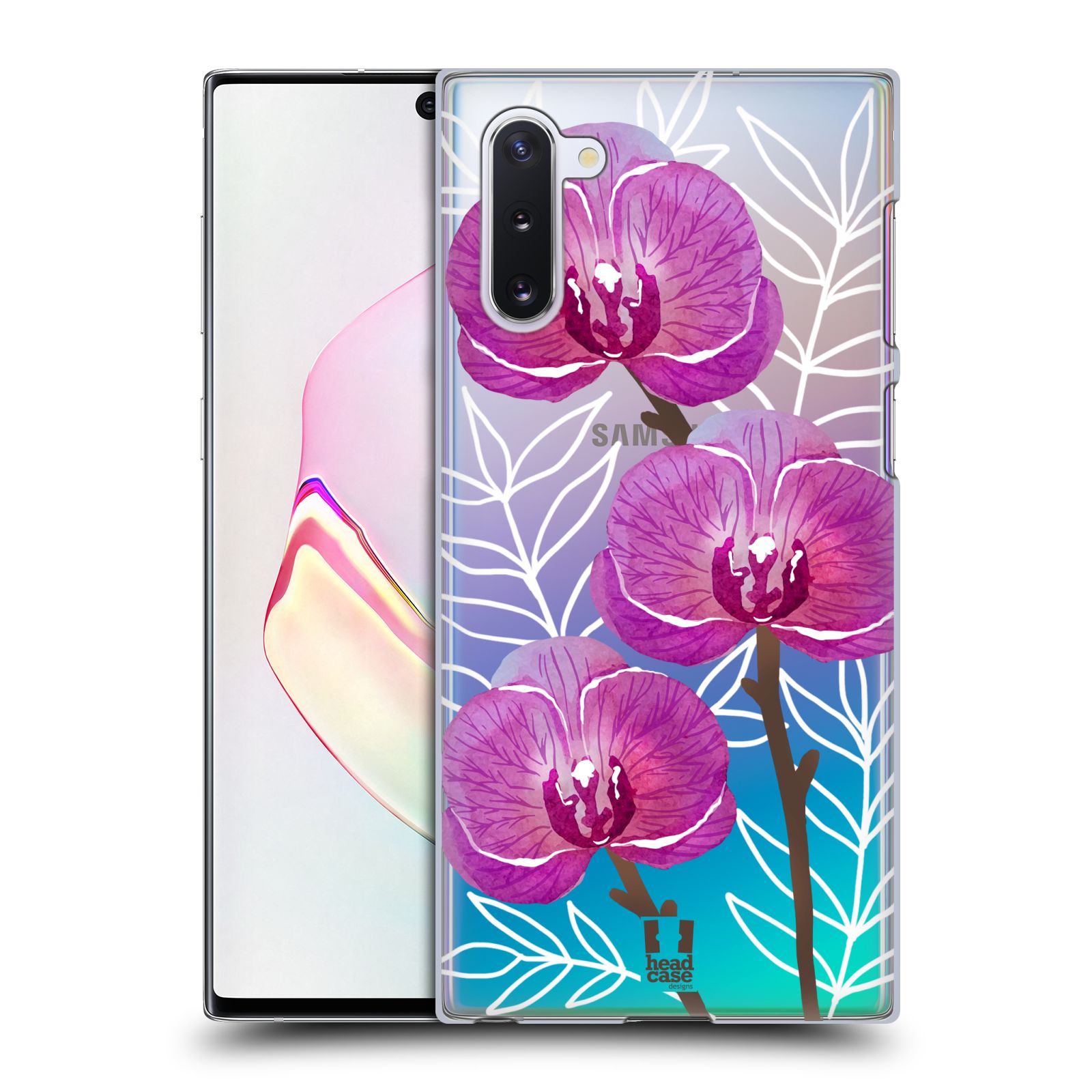 Pouzdro na mobil Samsung Galaxy Note 10 - HEAD CASE - Orchideje fialová
