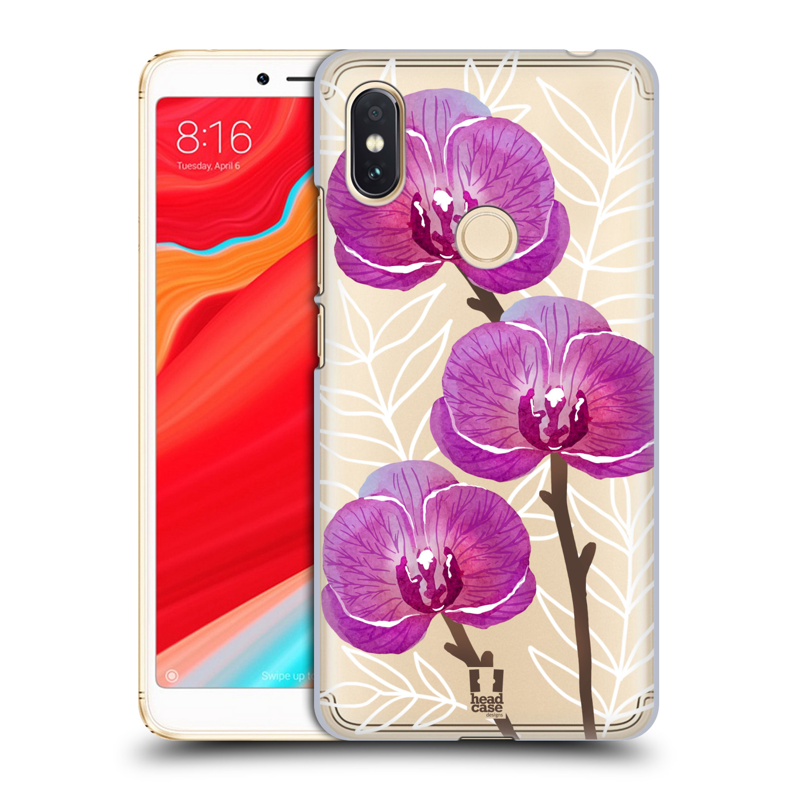 HEAD CASE plastový obal na mobil Xiaomi Redmi S2 Orchideje fialová