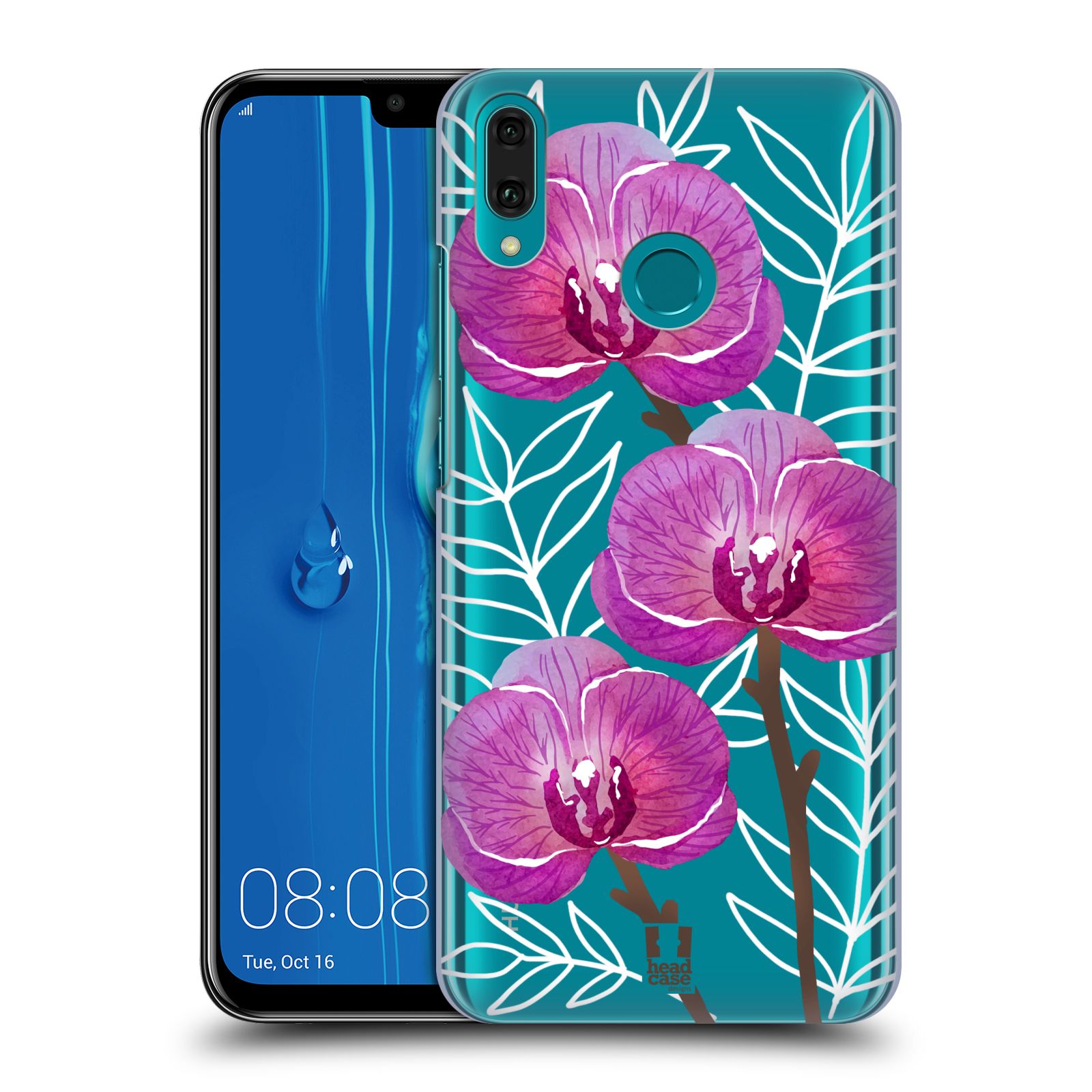 Pouzdro na mobil Huawei Y9 2019 - HEAD CASE - Orchideje fialová