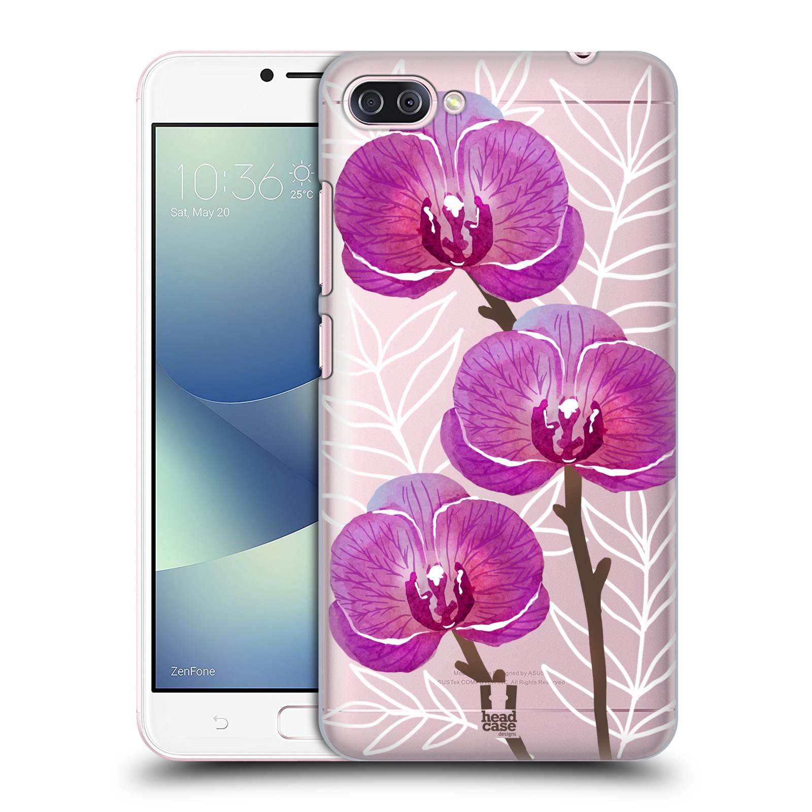 HEAD CASE plastový obal na mobil Asus Zenfone 4 MAX ZC554KL Orchideje fialová