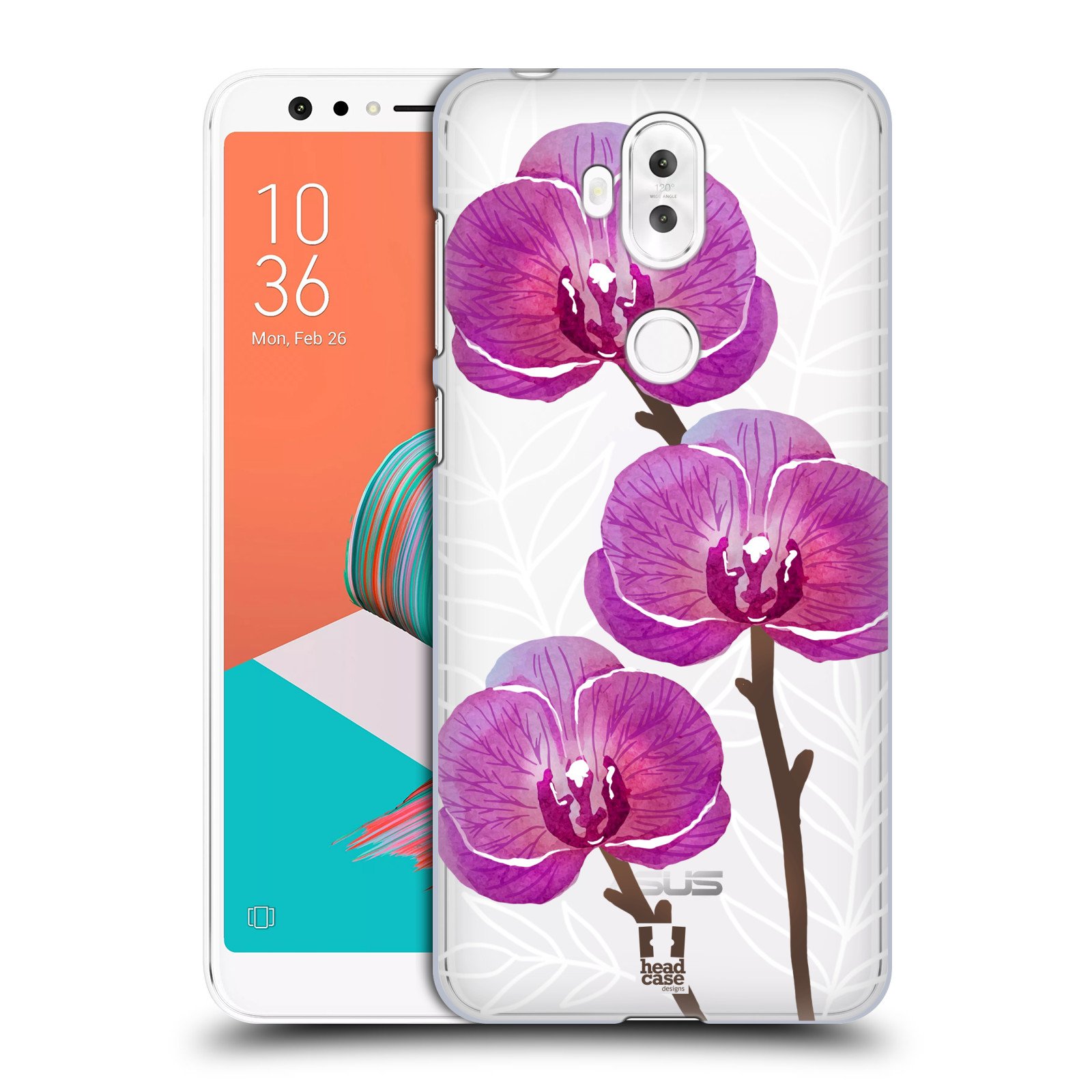 HEAD CASE plastový obal na mobil Asus Zenfone 5 LITE ZC600KL Orchideje fialová