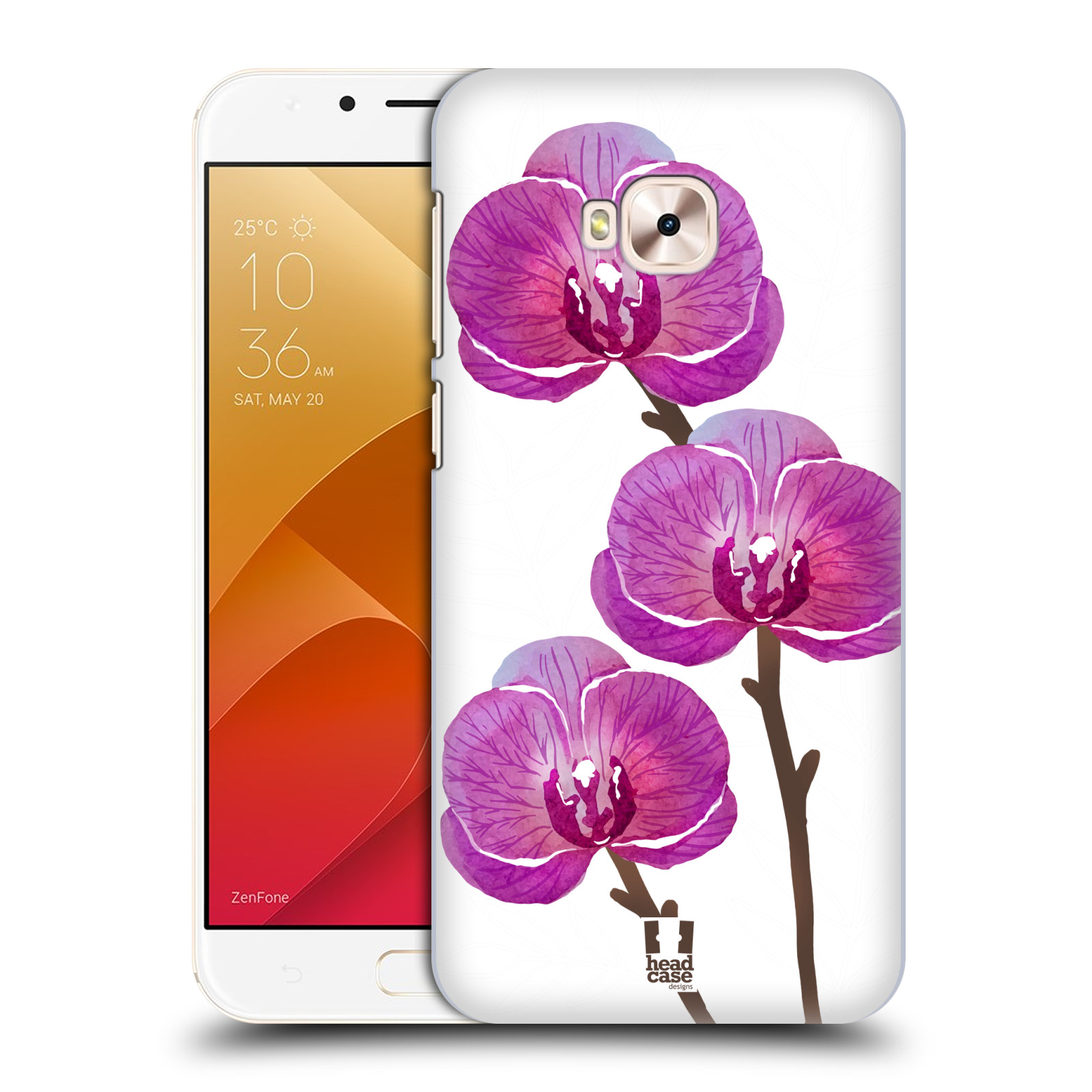 HEAD CASE plastový obal na mobil Asus Zenfone 4 Selfie Pro ZD552KL Orchideje fialová