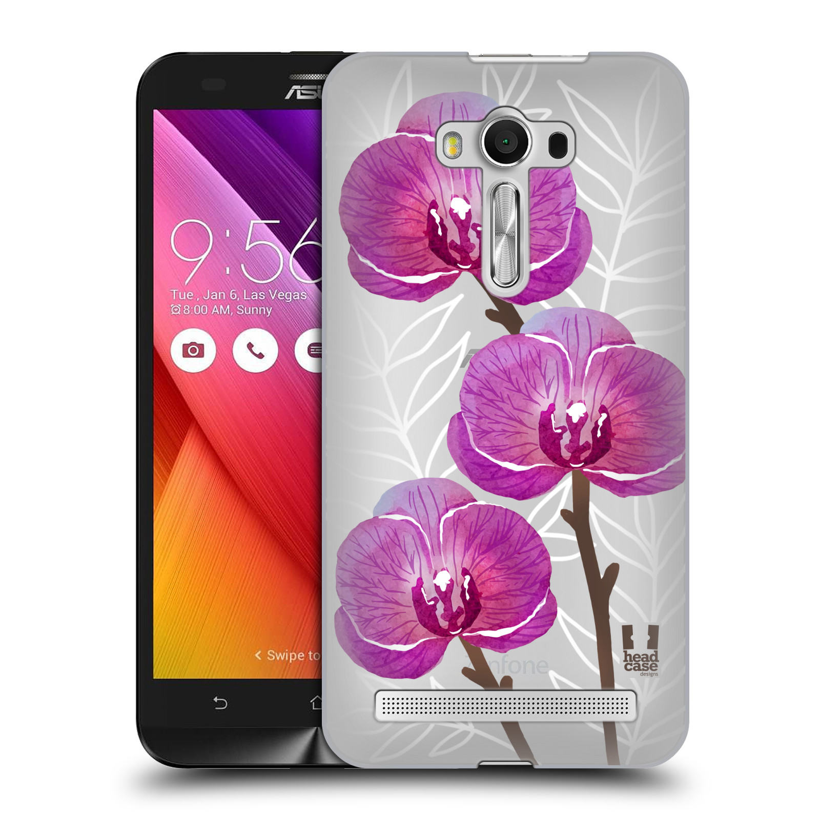 HEAD CASE plastový obal na mobil Asus Zenfone 2 LASER (5,5 displej ZE550KL) Orchideje fialová
