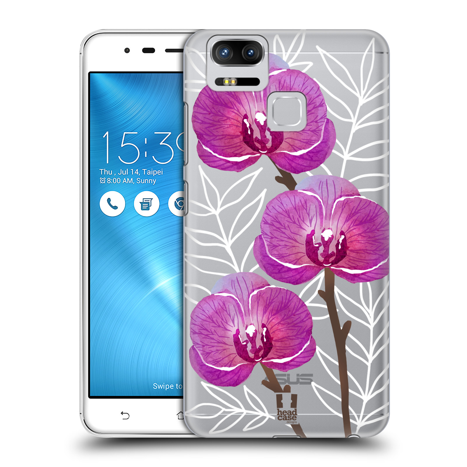 HEAD CASE plastový obal na mobil Asus Zenfone 3 Zoom ZE553KL Orchideje fialová